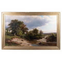 Late 19th Century Oil on Canvas Landscape Signed Hendrik Kruseman van Elten