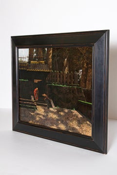 Ölgemälde auf Leinwand mit japanischen Figuren von Francis Neydhart aus dem späten 19. Jahrhundert