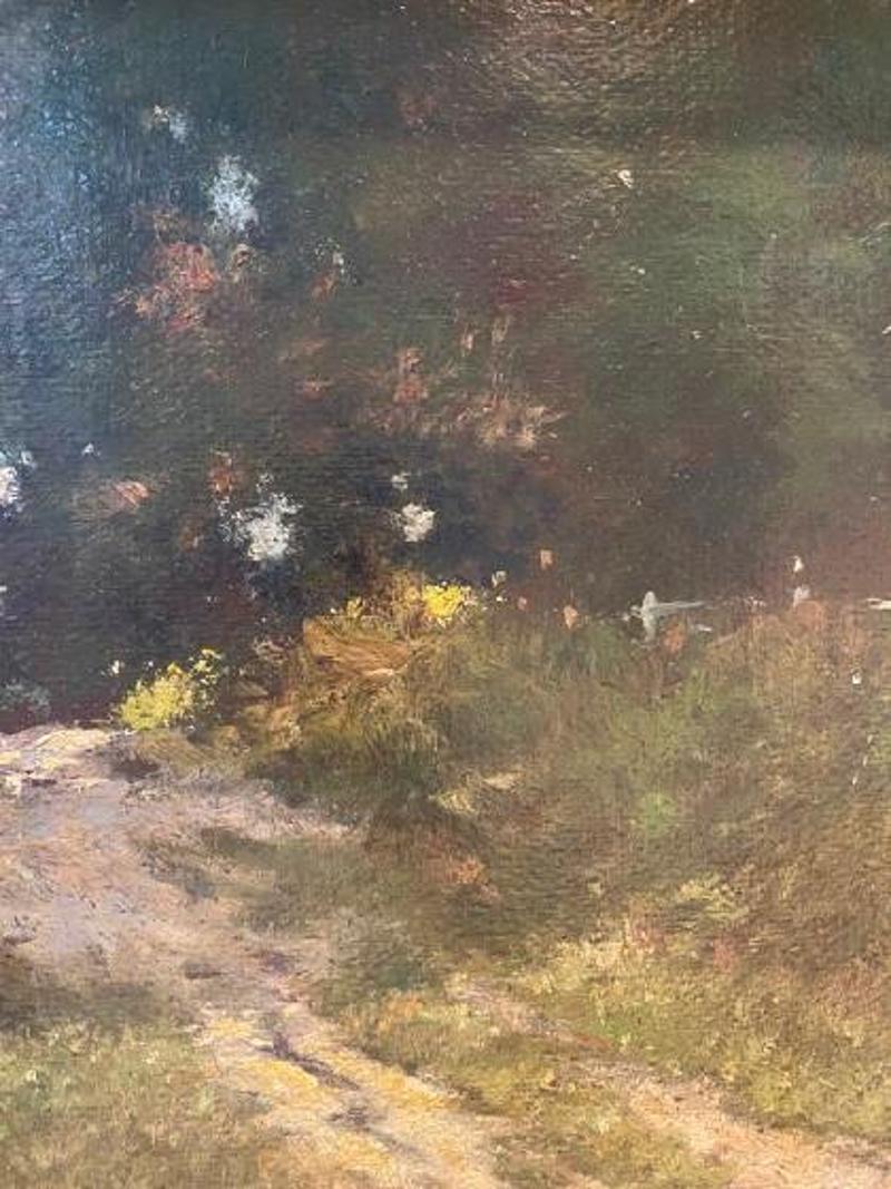 Late 19th Century Oil on Canvas Painting of Landscape by De Lancey Walker Gill In Good Condition For Sale In Middleburg, VA