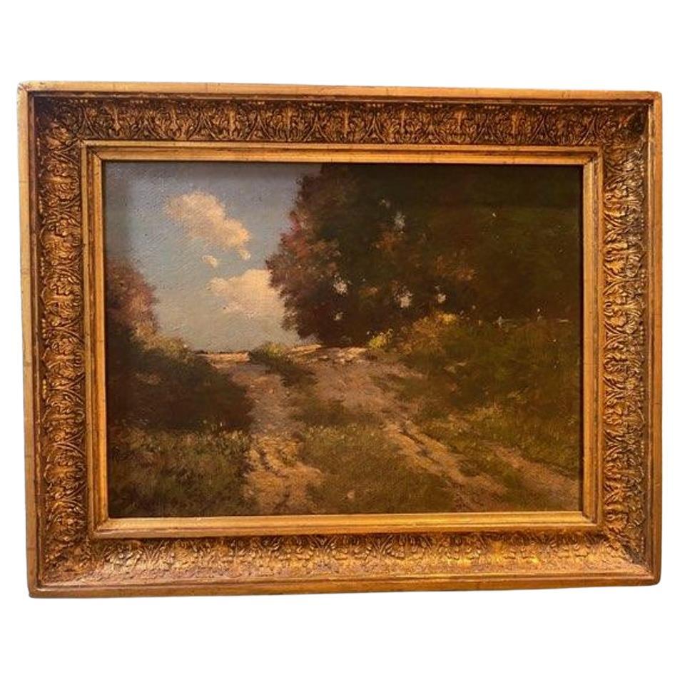 Late 19th Century Oil on Canvas Painting of Landscape by De Lancey Walker Gill For Sale
