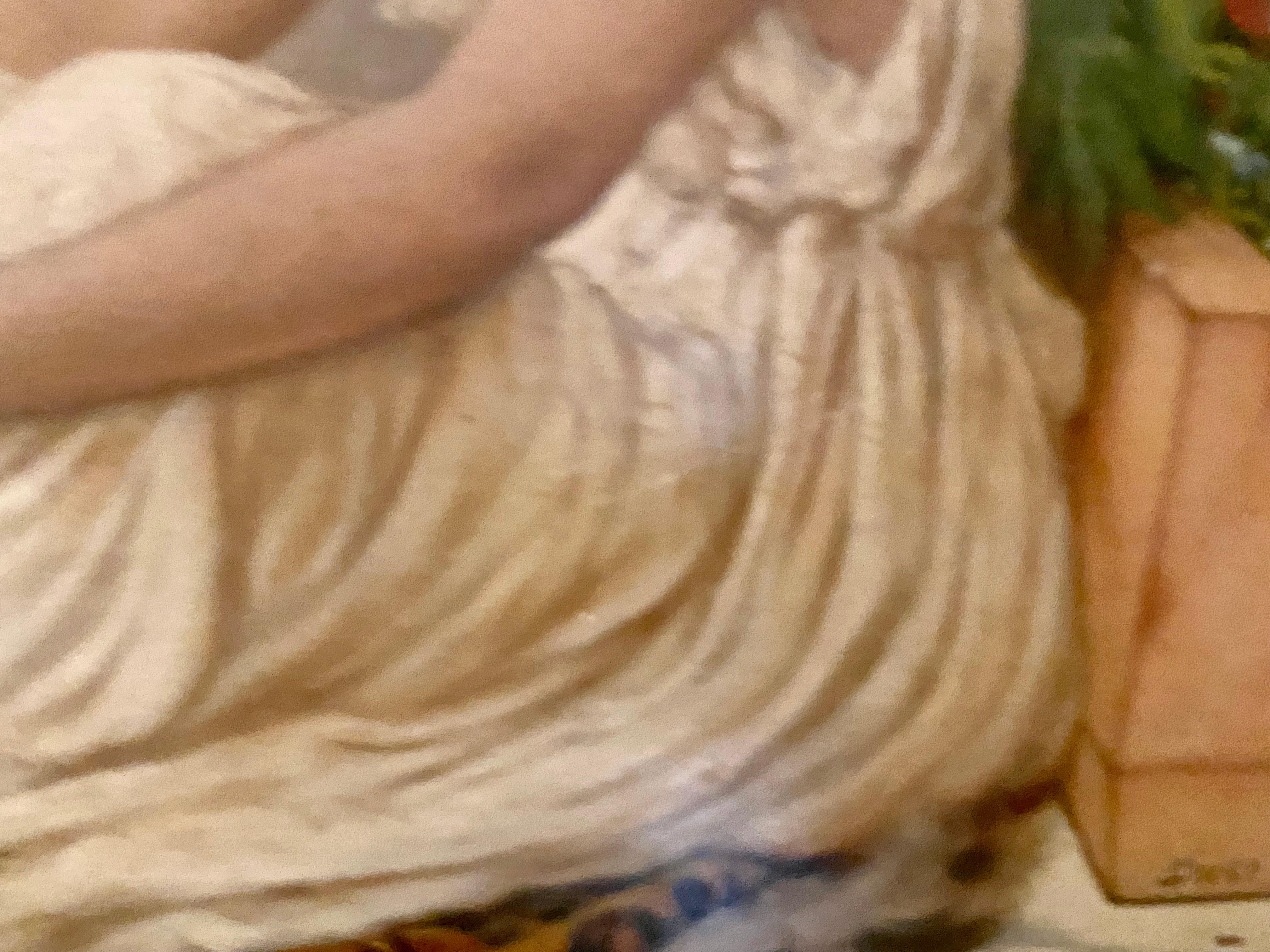 Fin du 19e siècle - Huile sur toile - Peinture de terrasse d'Oliver Rhys, signée en vente 8