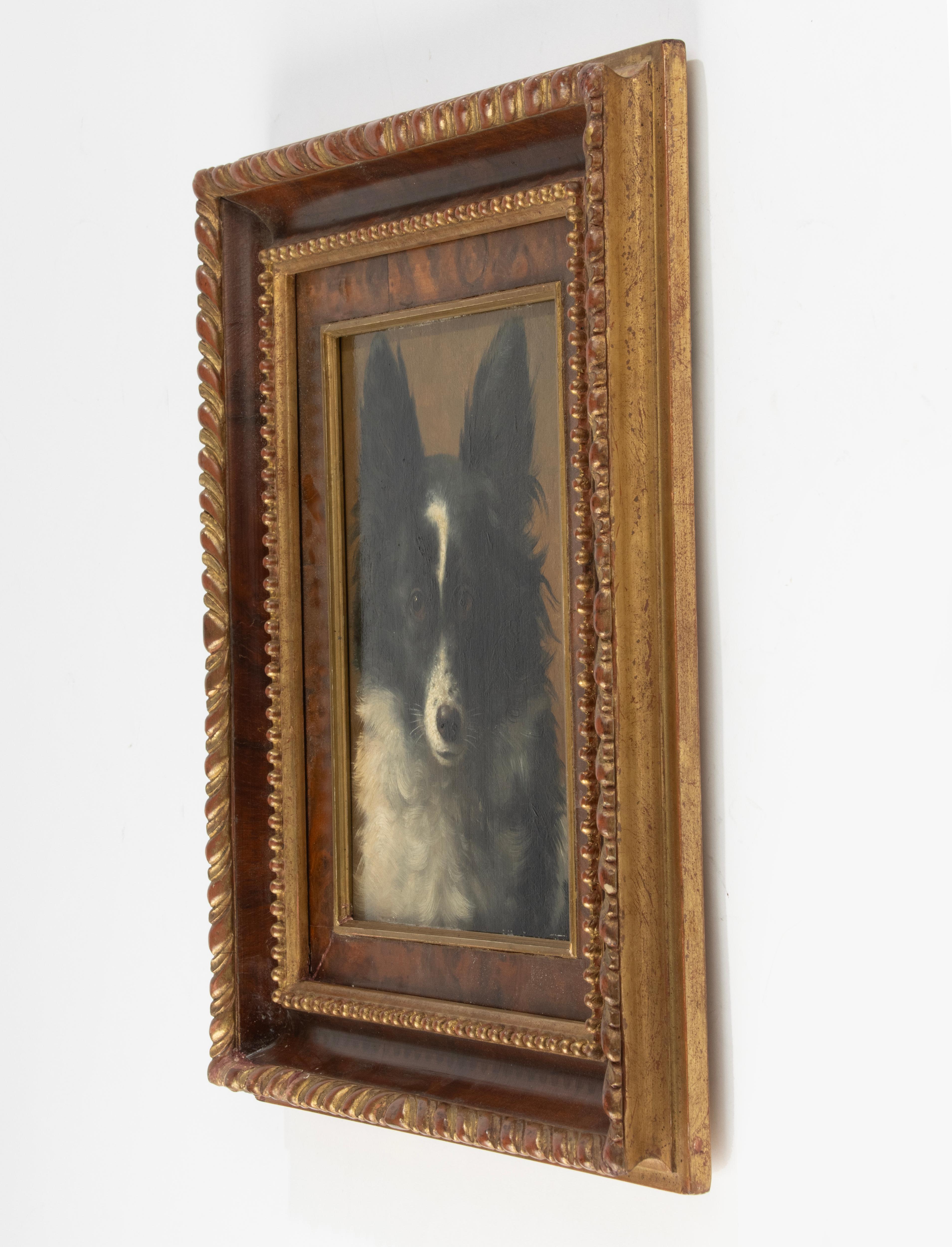 Late 19th Century Oil Painting - Dog Portrait - Spitz Dog - VIB Gerard In Good Condition For Sale In Casteren, Noord-Brabant