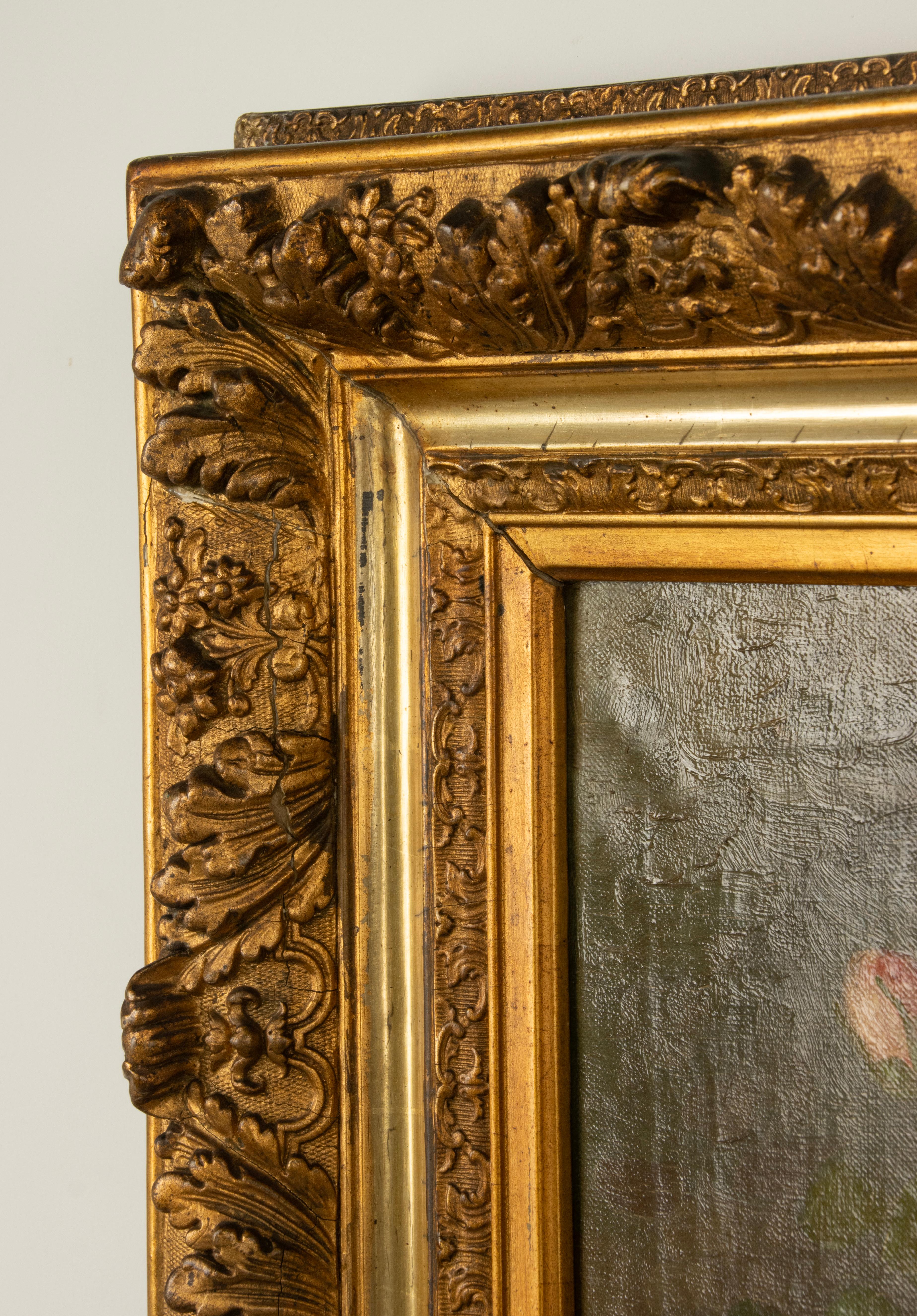Pittura ad olio della fine del XIX secolo - Natura morta di fiori - di Céline Genyn in vendita 6