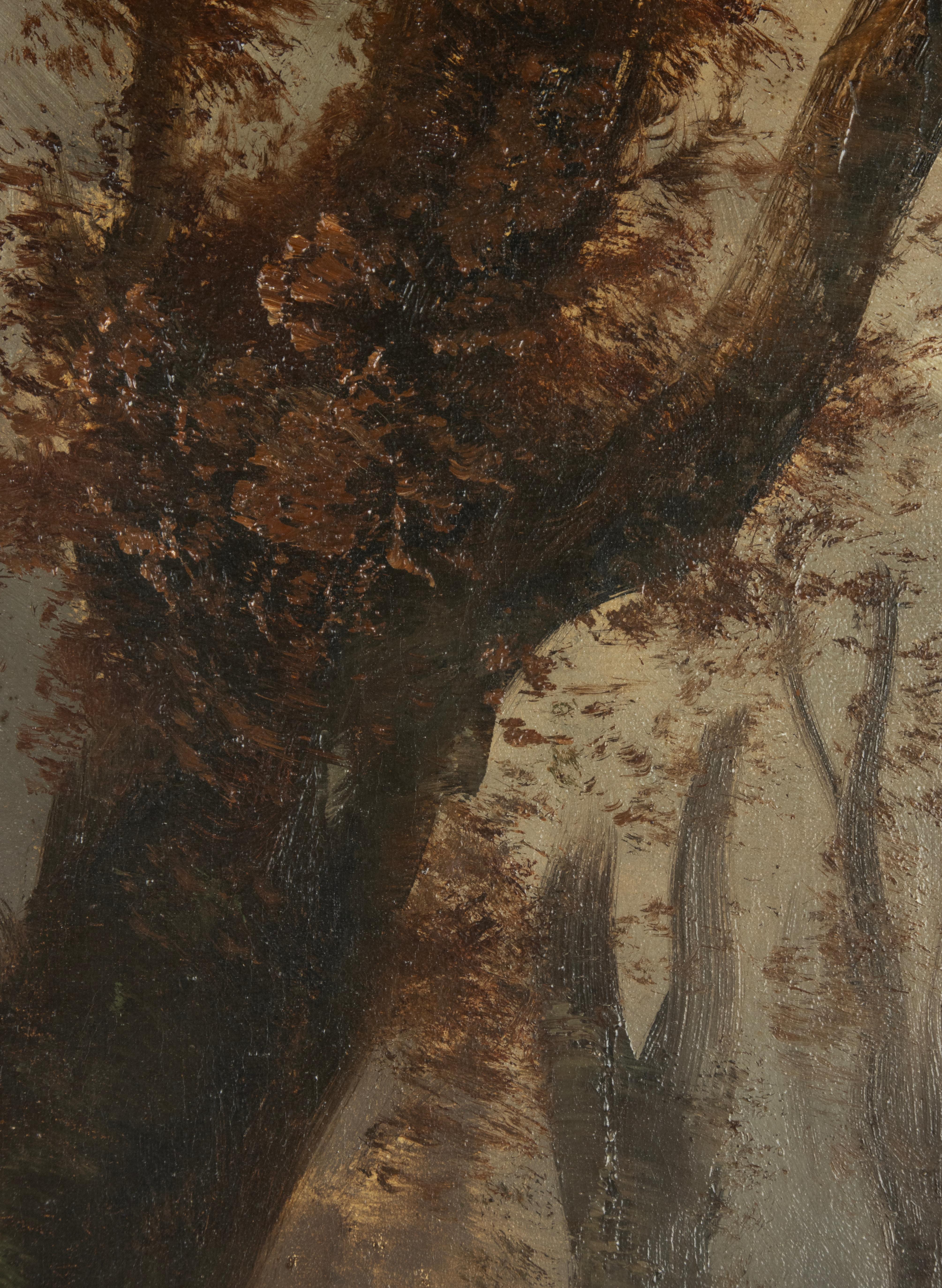Late 19th Century Oil painting Hunting dogs by Henry Schouten 5