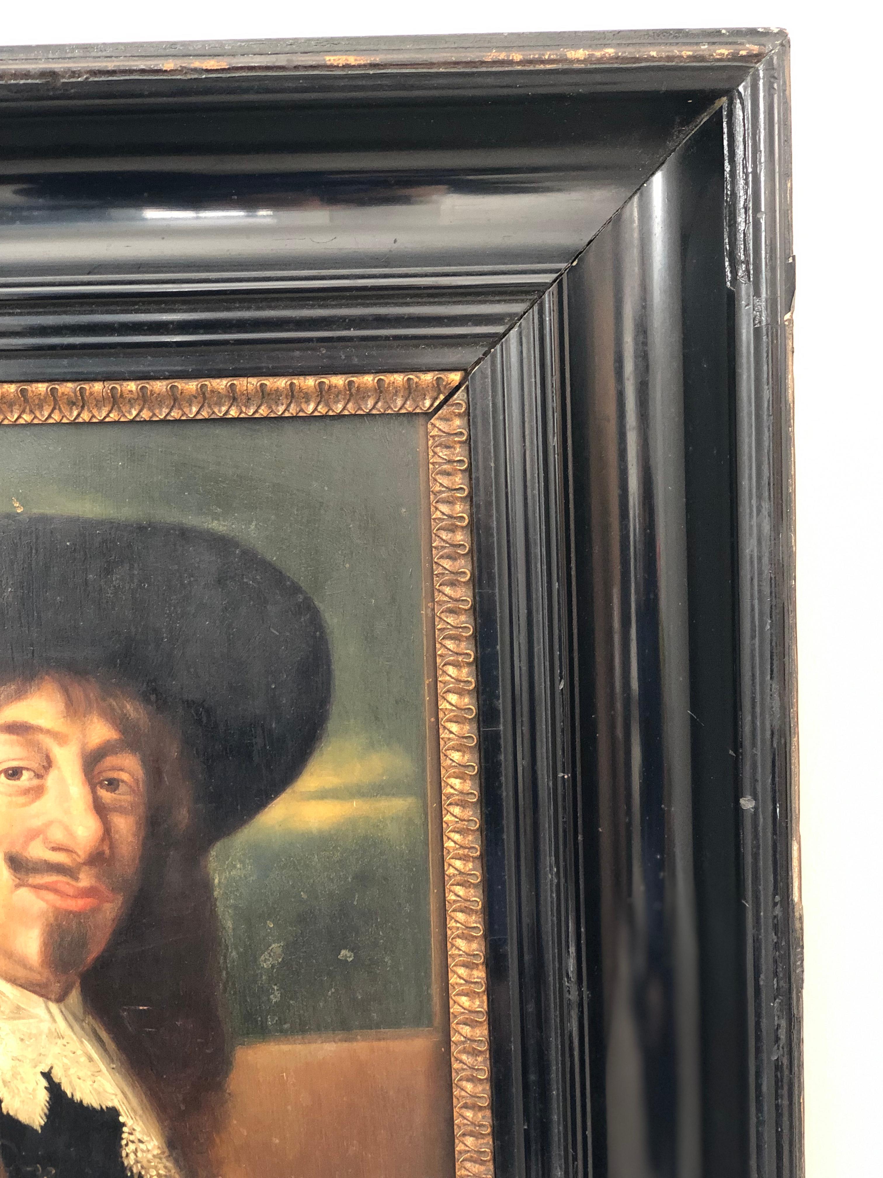 Other Late 19th Century Oil Painting of a Noble Man from the Dutch Golden Age Era For Sale