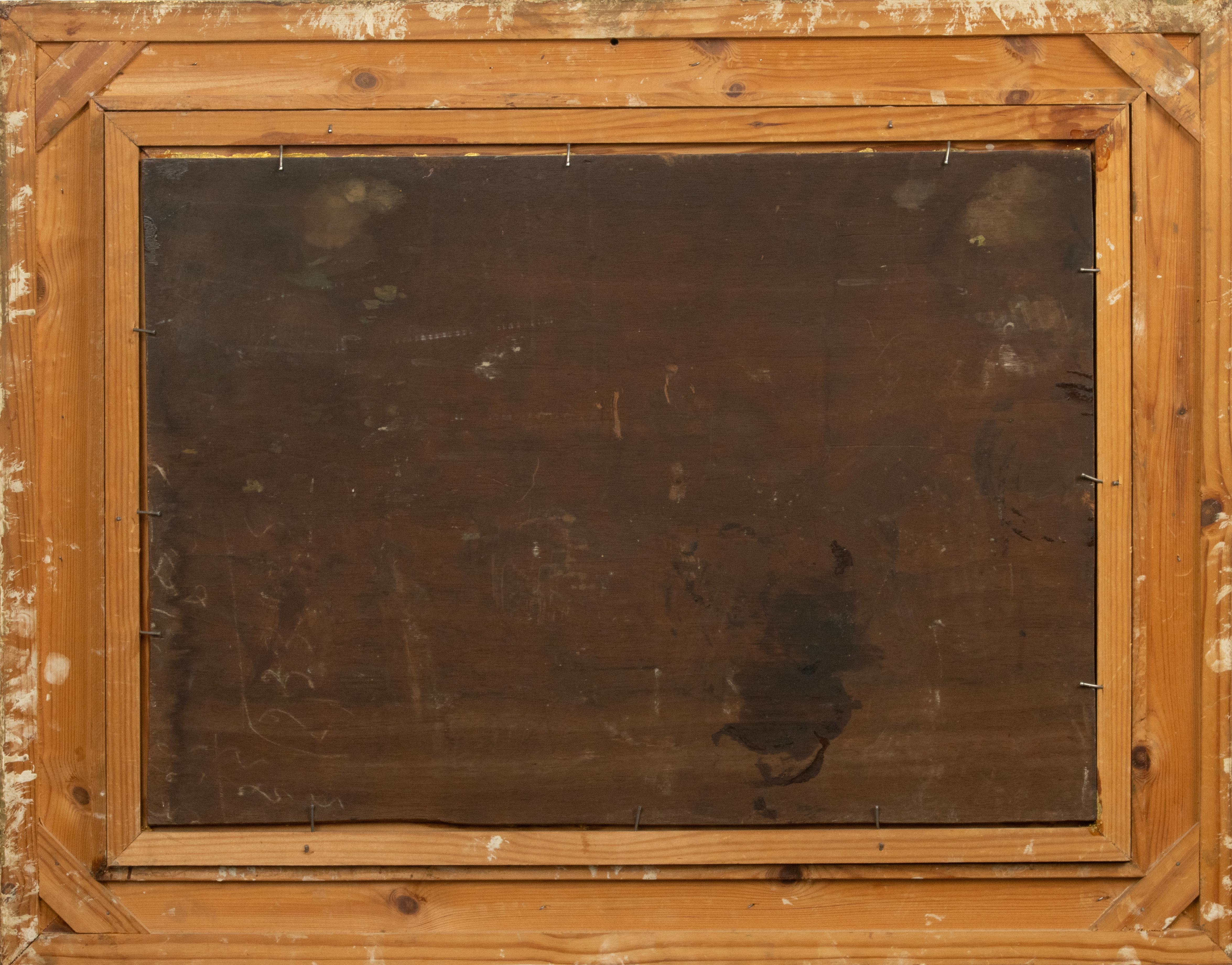 Late 19th Century Oil Painting of Two Dogs King Charles Spaniel For Sale 10