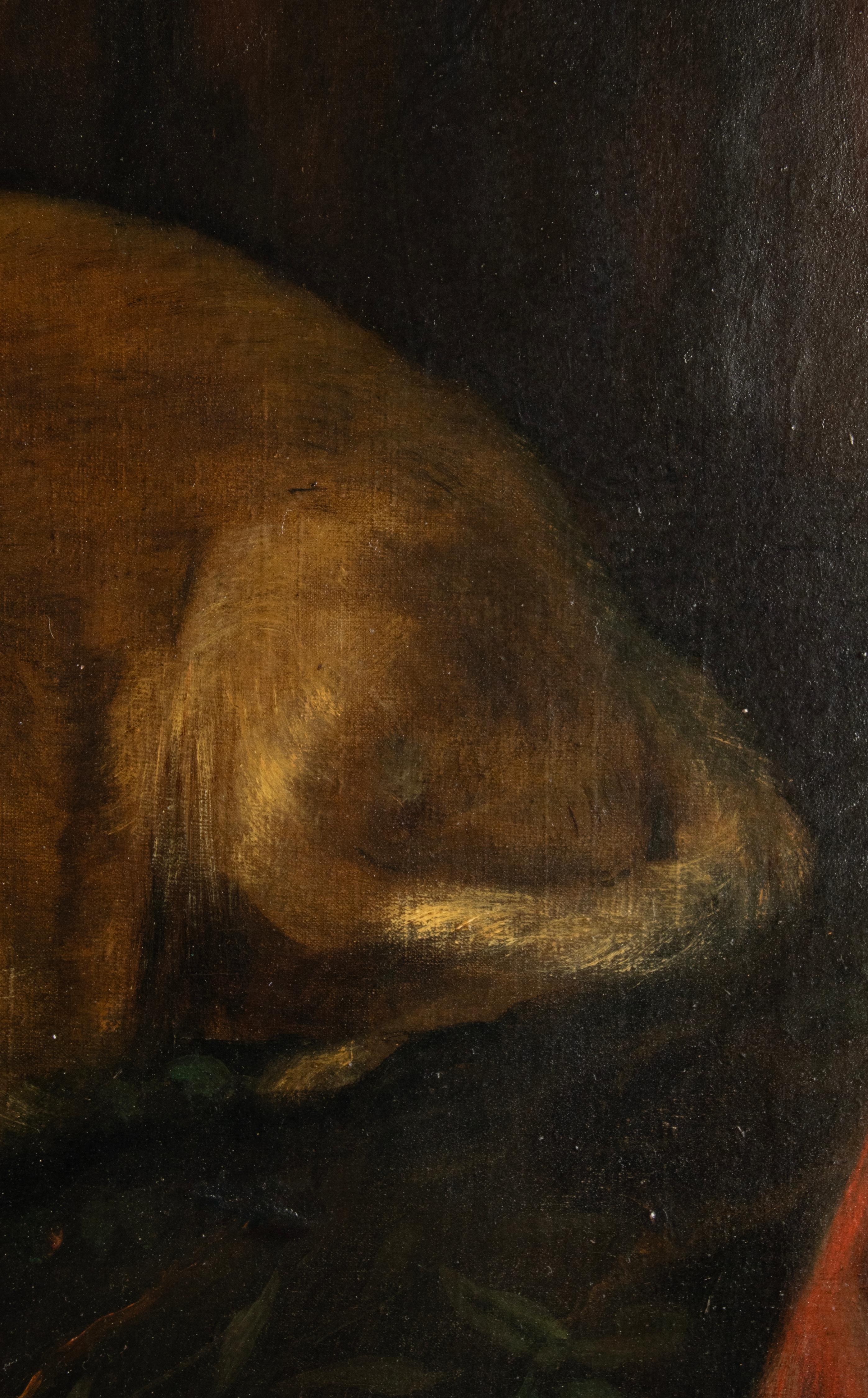 Fin du 19e siècle Peinture à l'huile Portrait chien -  A. Tschoffen en vente 8