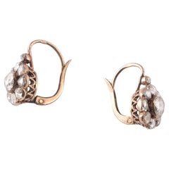 Late 19th Century Old Cut Diamond Earrings