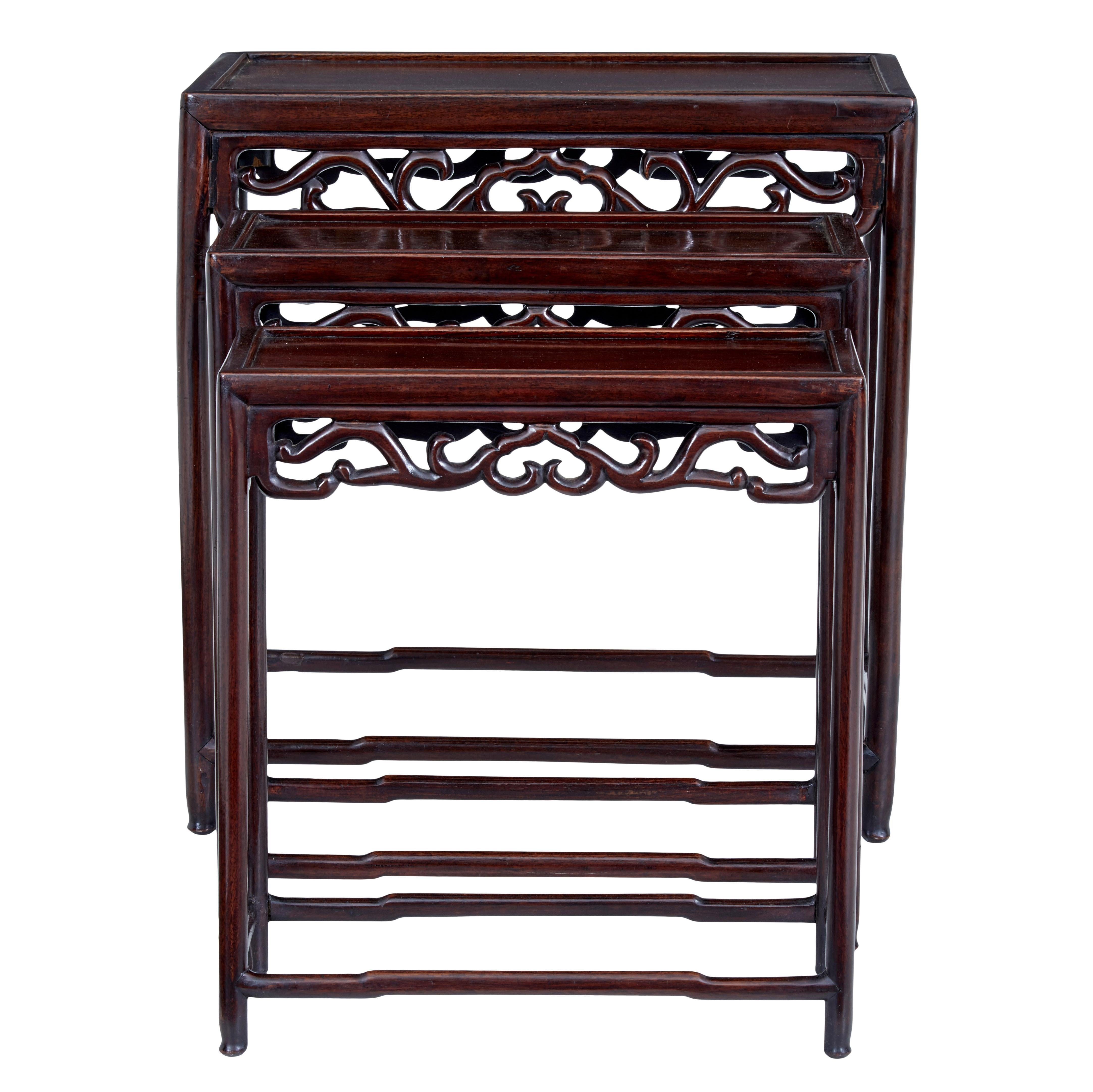 Chinese Late 19th Century Oriental Nest of Tables