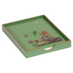 Antique Late 19th Century Oriental Style Paper Tray with Lid