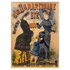 Originales französisches Poster des späten 19. Jahrhunderts, „Samaritaine“, um 1883