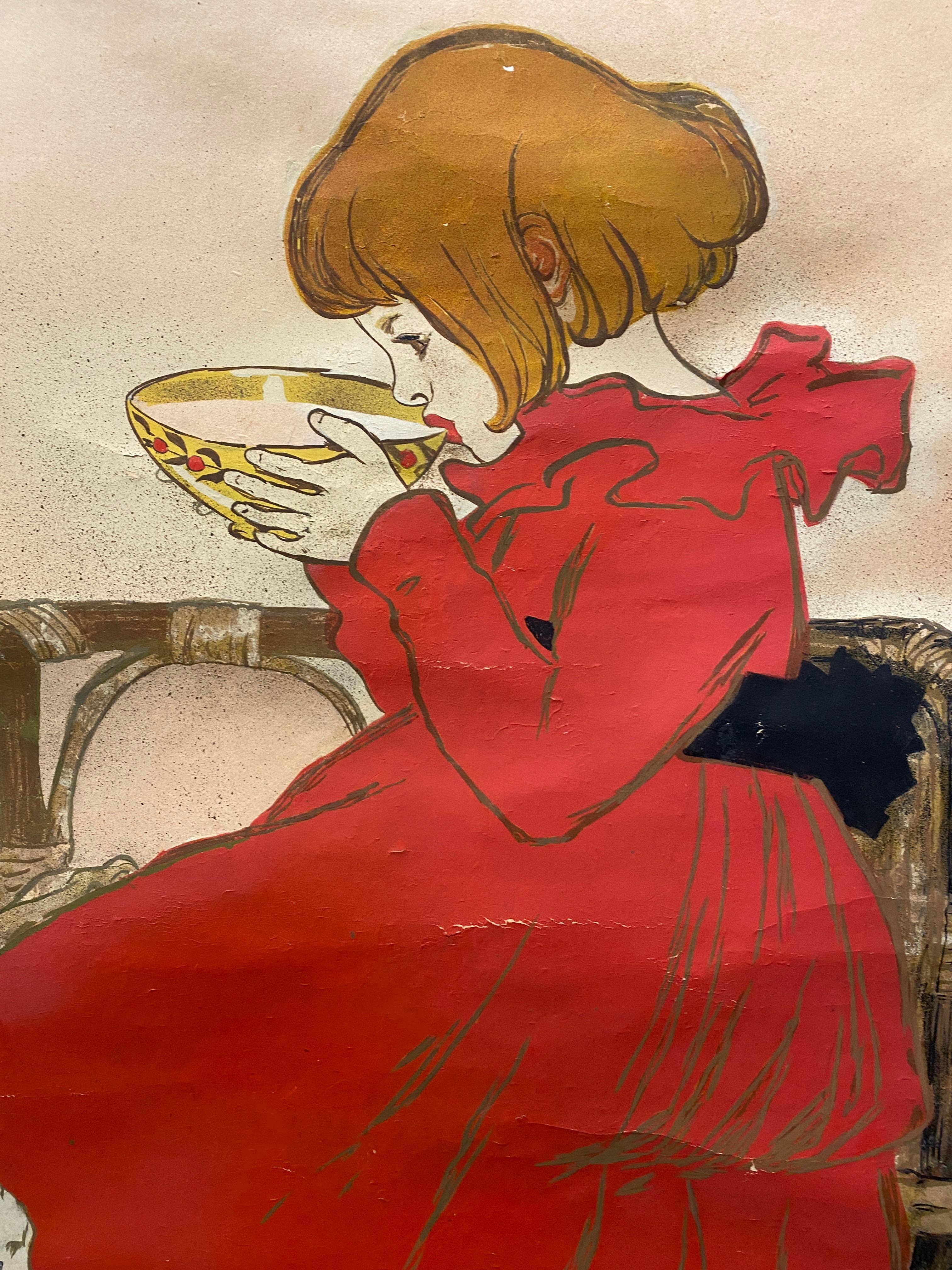 Affiche lithographique originale de la fin du XIXe siècle 'Théophile Alexandre Steinlen' 1894

