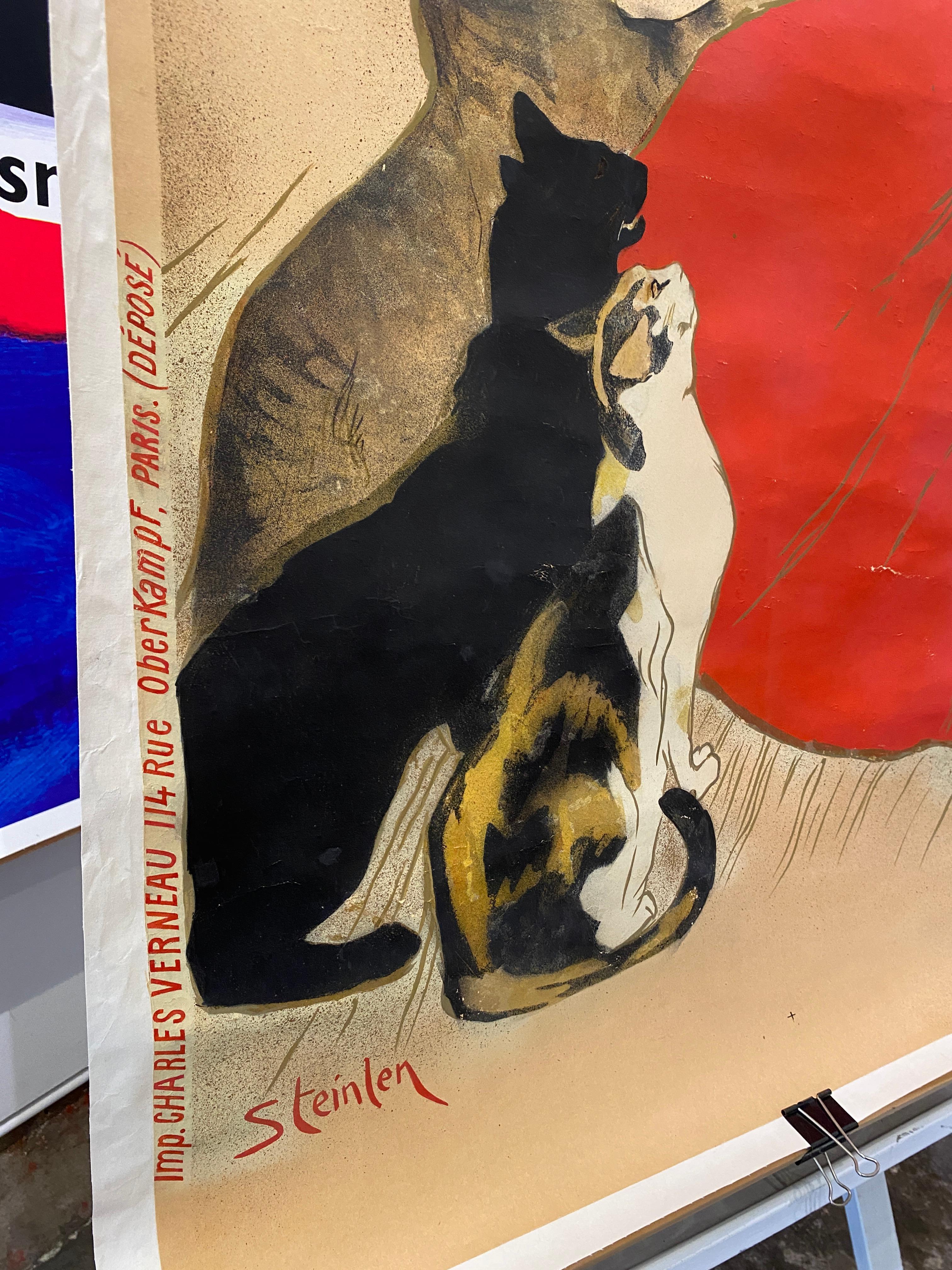 Français Affiche lithographique originale de la fin du XIXe siècle 'Théophile Alexandre Steinlen' 1894 en vente