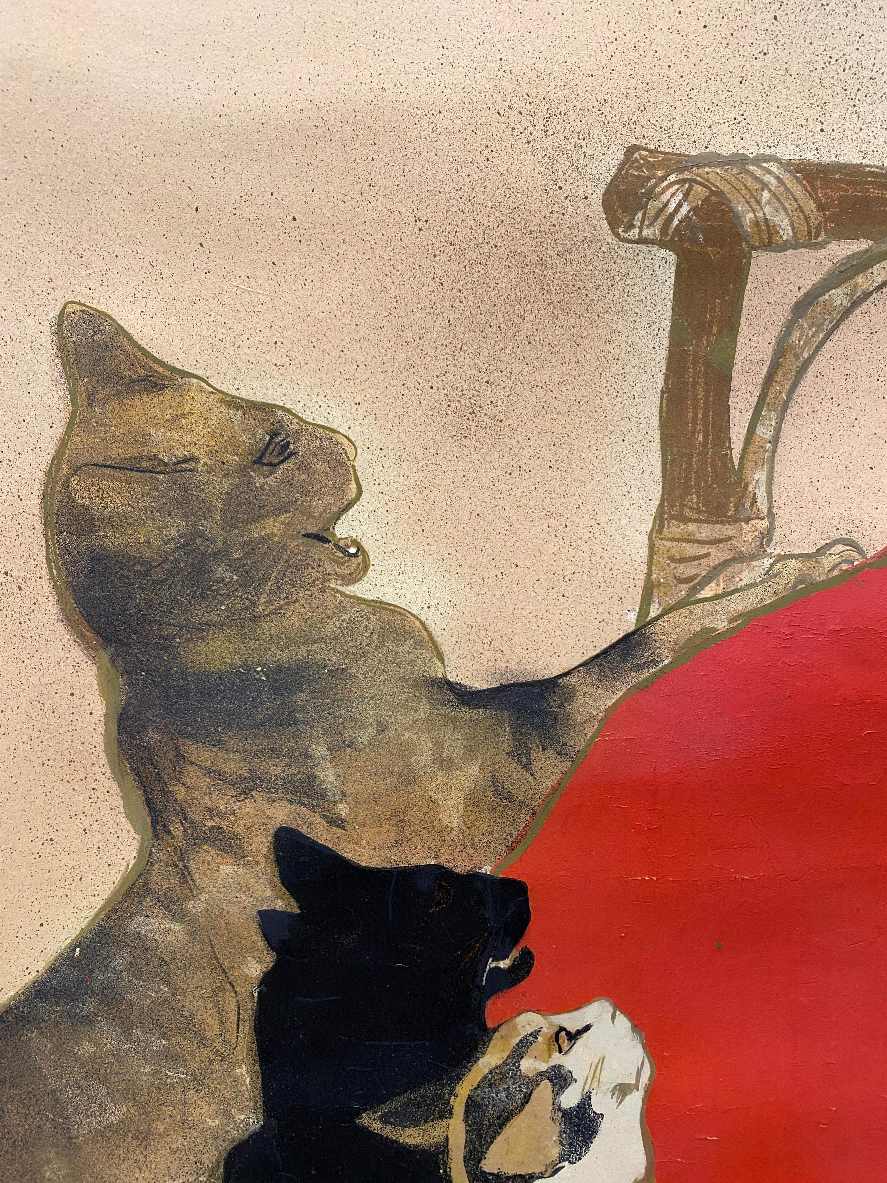 Lin Affiche lithographique originale de la fin du XIXe siècle 'Théophile Alexandre Steinlen' 1894 en vente