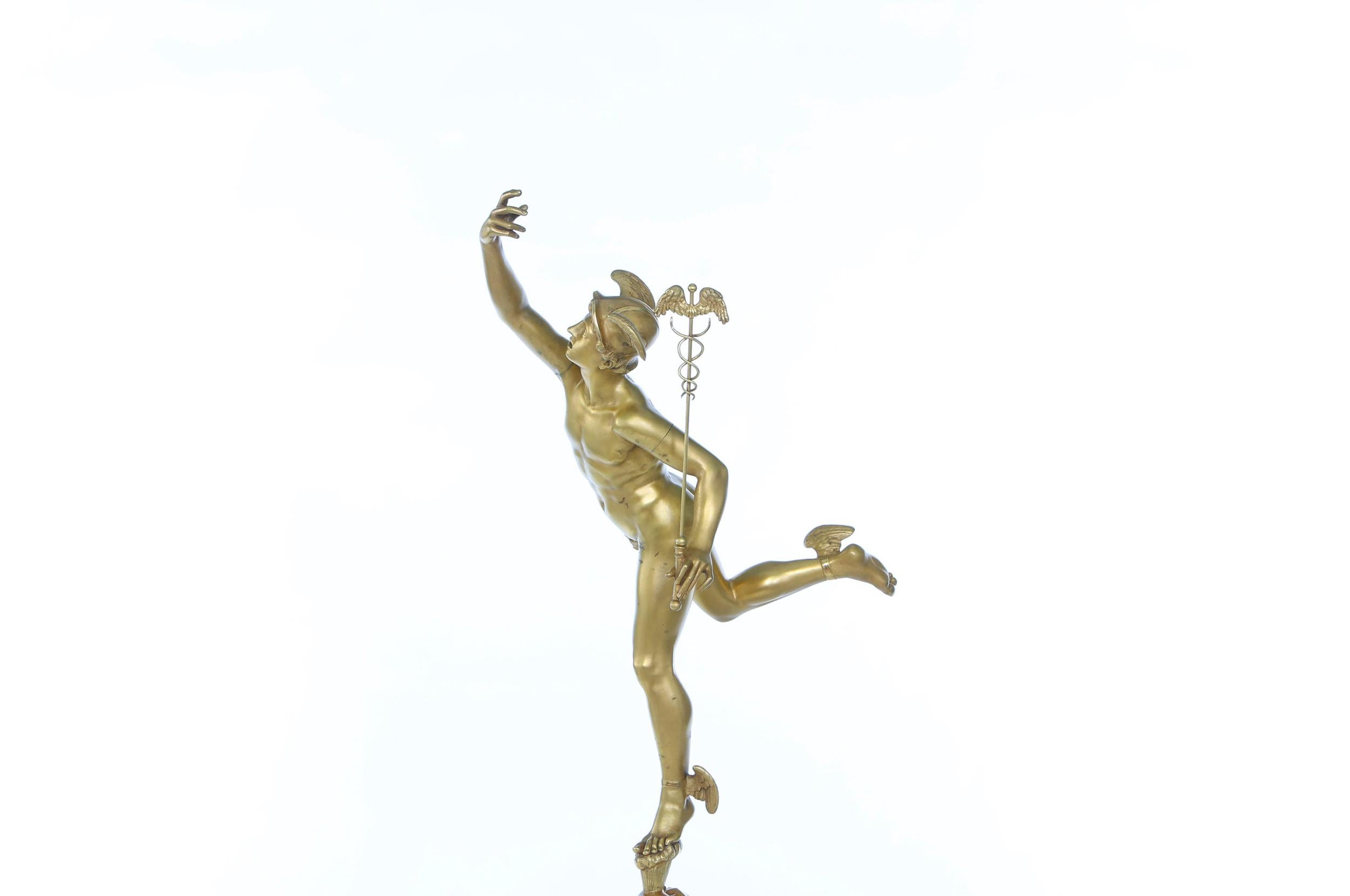 Gilt Late 19th Century Ormolu Bronze / Marble Piece For Sale