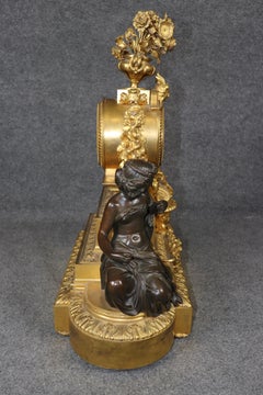 Late 19th Century Ornate Figural Bronze Clock By Delafontaine of Paris