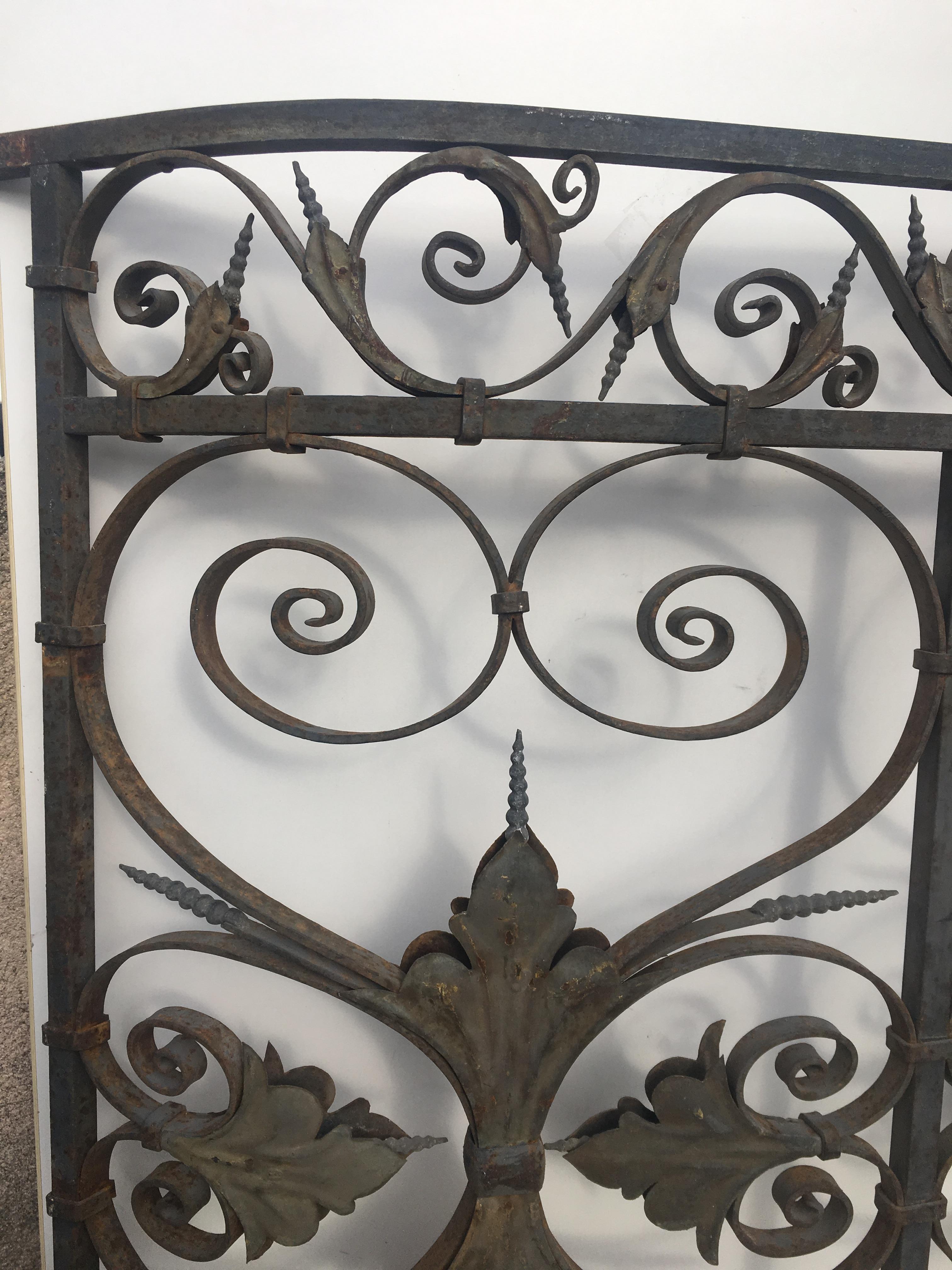 19th Century Wrought Iron Grilles or Balcony Railing Victor Horta Style 2