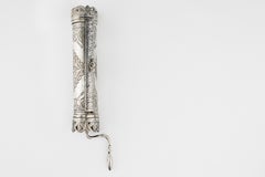 Late 19th Century Ottoman Empire Silver Megillah Case and Esther Scroll