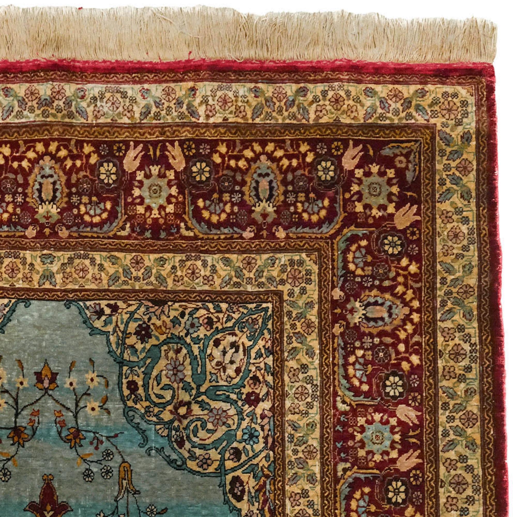 Tapis Feshane signé de la période ottomane de la fin du 19e siècle Bon état - En vente à Sultanahmet, 34