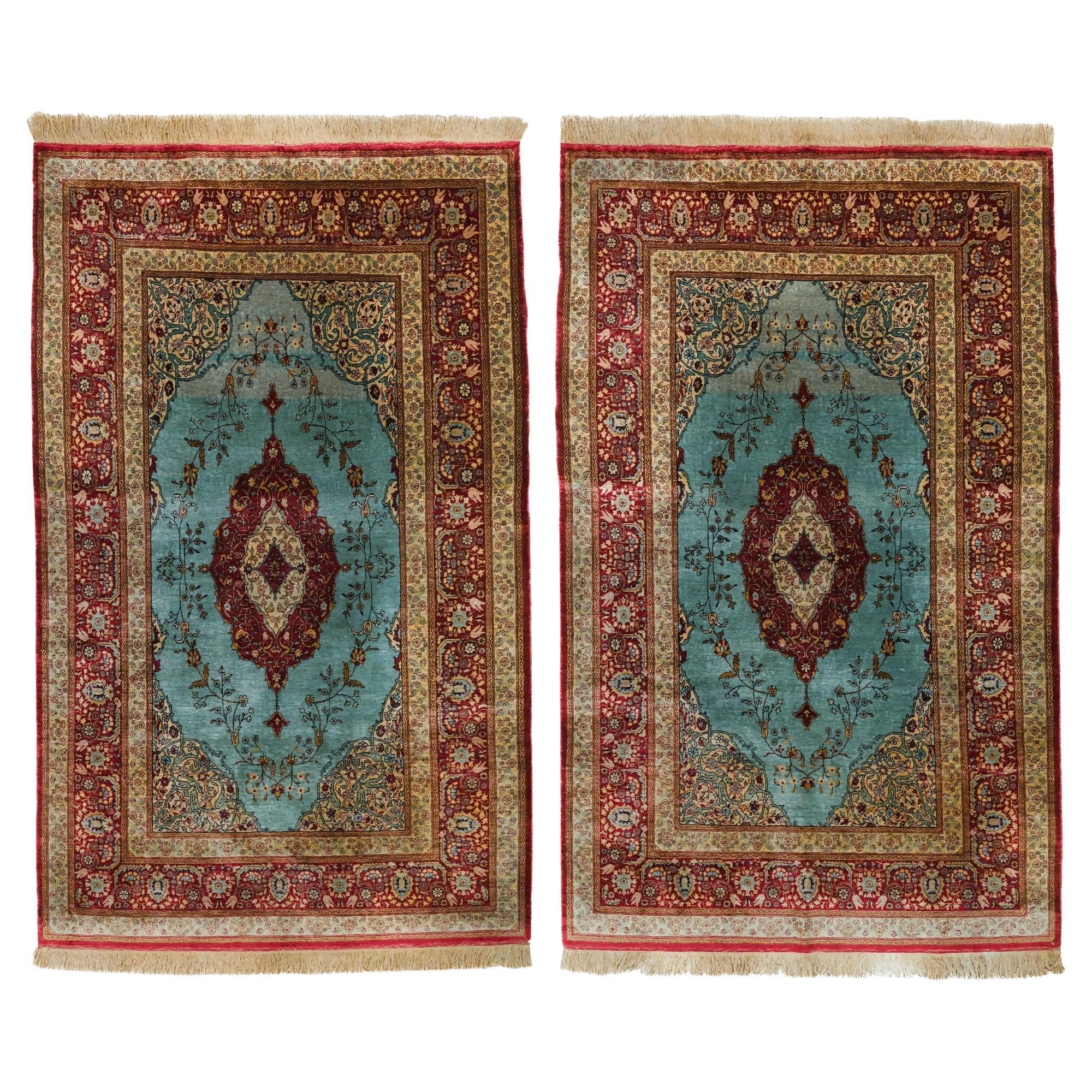 Late 19th Century Ottoman Period Signed Feshane Rug