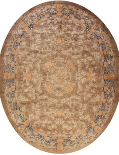 Ovaler chinesischer Drachenteppich des späten 19. Jahrhunderts ( 9' x 11' 8" - 275 x 355")