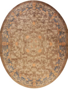 Tapis chinois ovale de la fin du 19ème siècle ( 9' x 11' 8" - 275 x 355 )