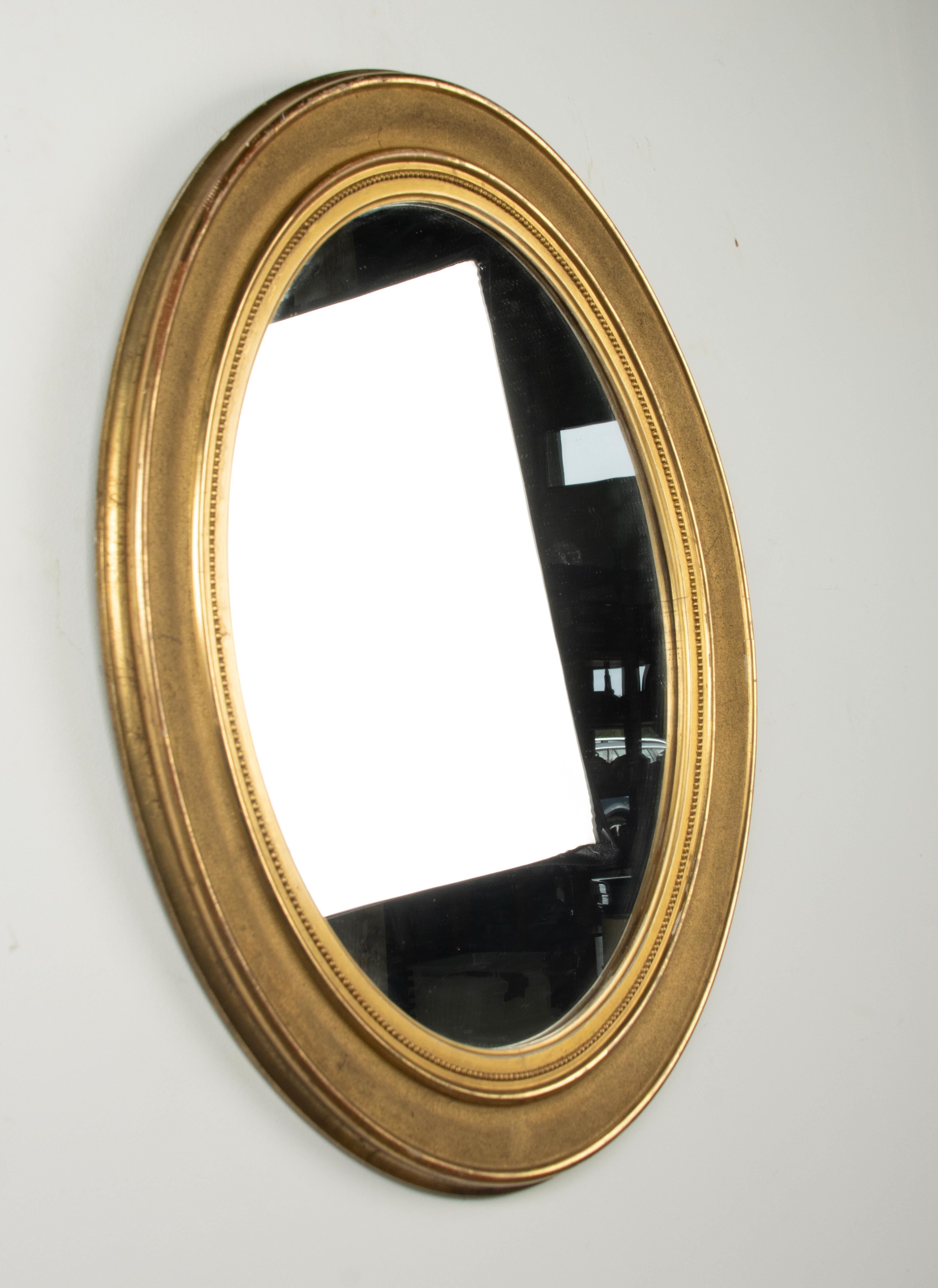 Late 19th Century Oval Mirror - Gold Leaf Gilt - Louis Philippe 4