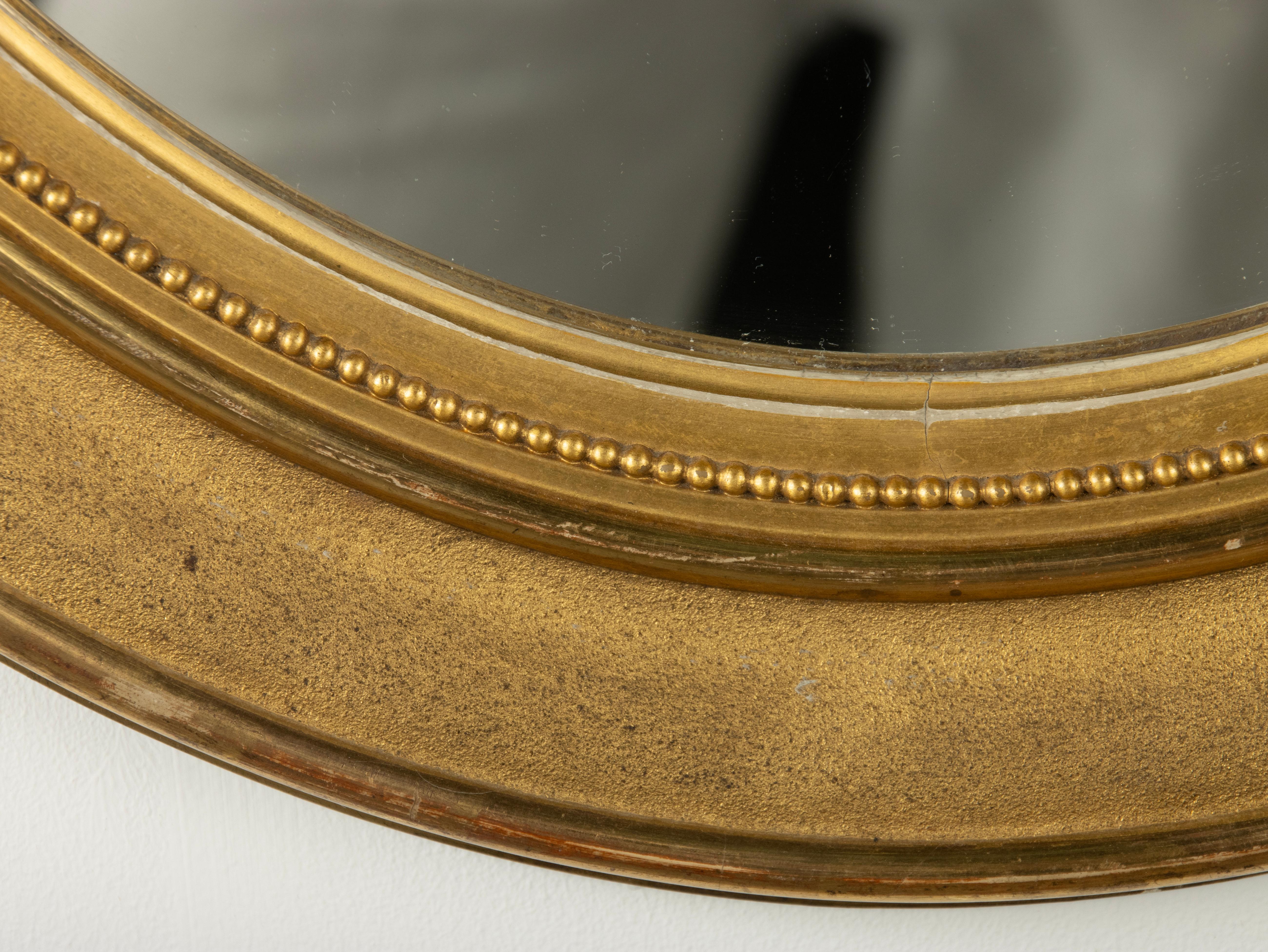 Late 19th Century Oval Mirror - Gold Leaf Gilt - Louis Philippe 5