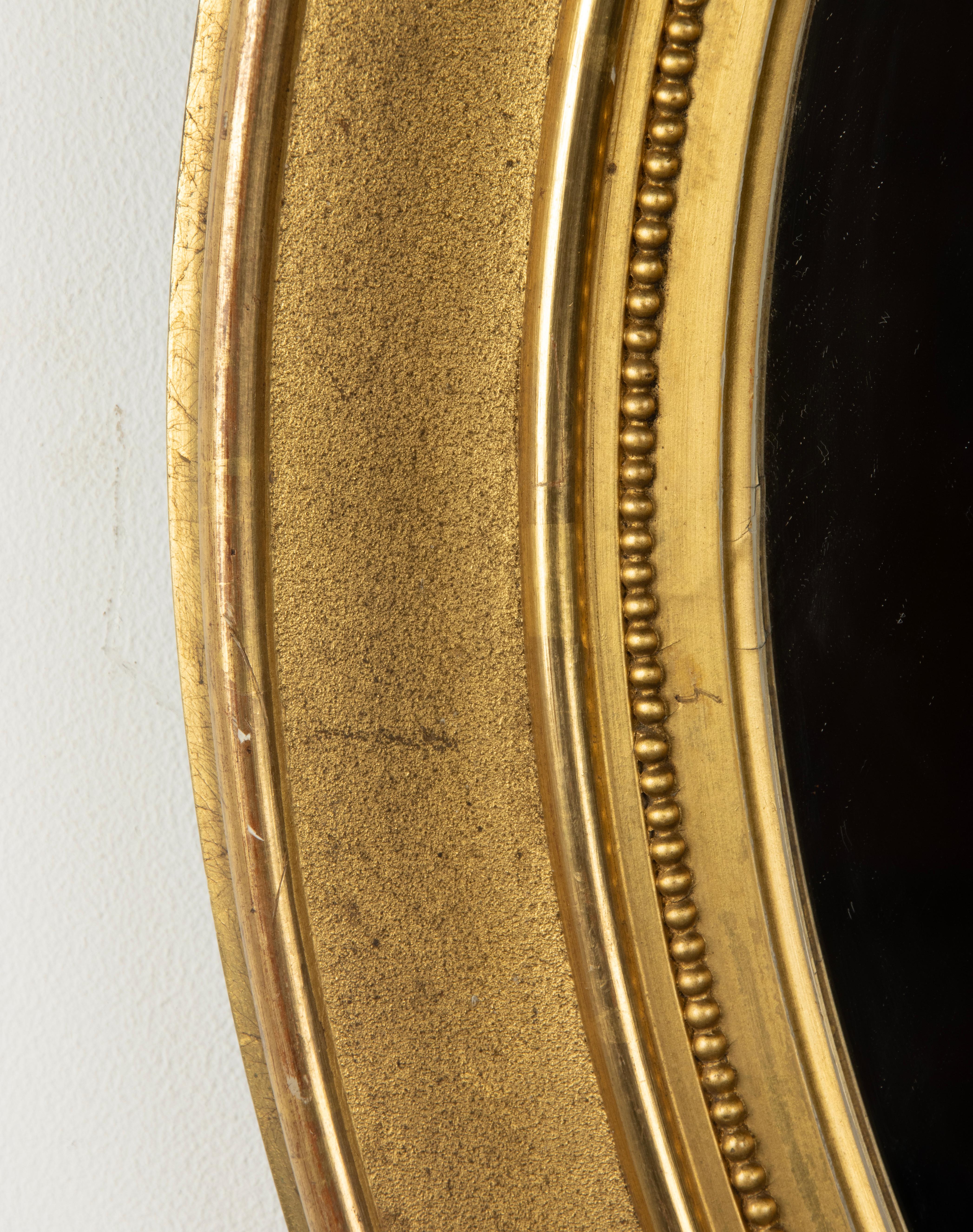 Late 19th Century Oval Mirror - Gold Leaf Gilt - Louis Philippe 7