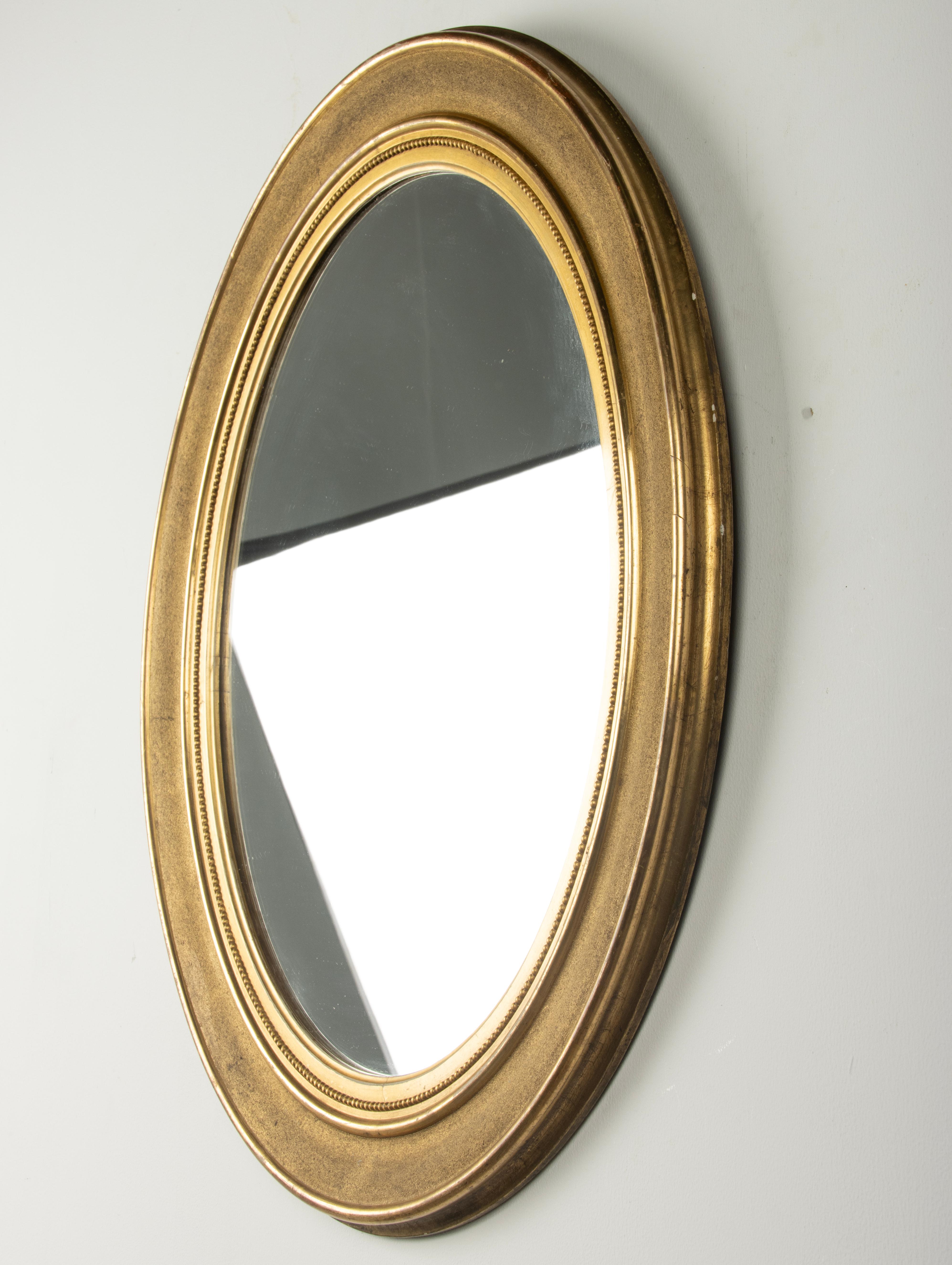 Late 19th Century Oval Mirror - Gold Leaf Gilt - Louis Philippe 8