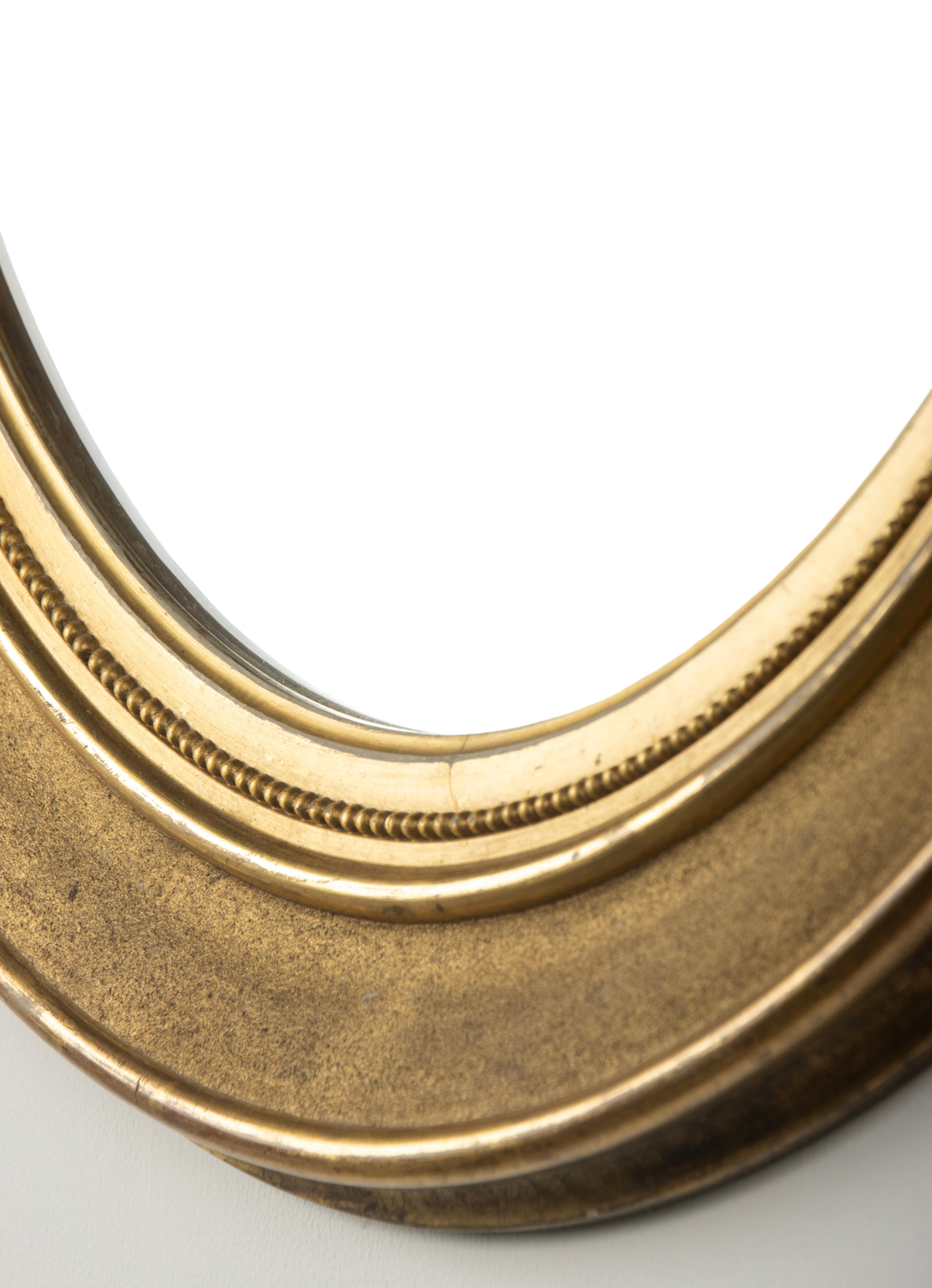 Late 19th Century Oval Mirror - Gold Leaf Gilt - Louis Philippe 9