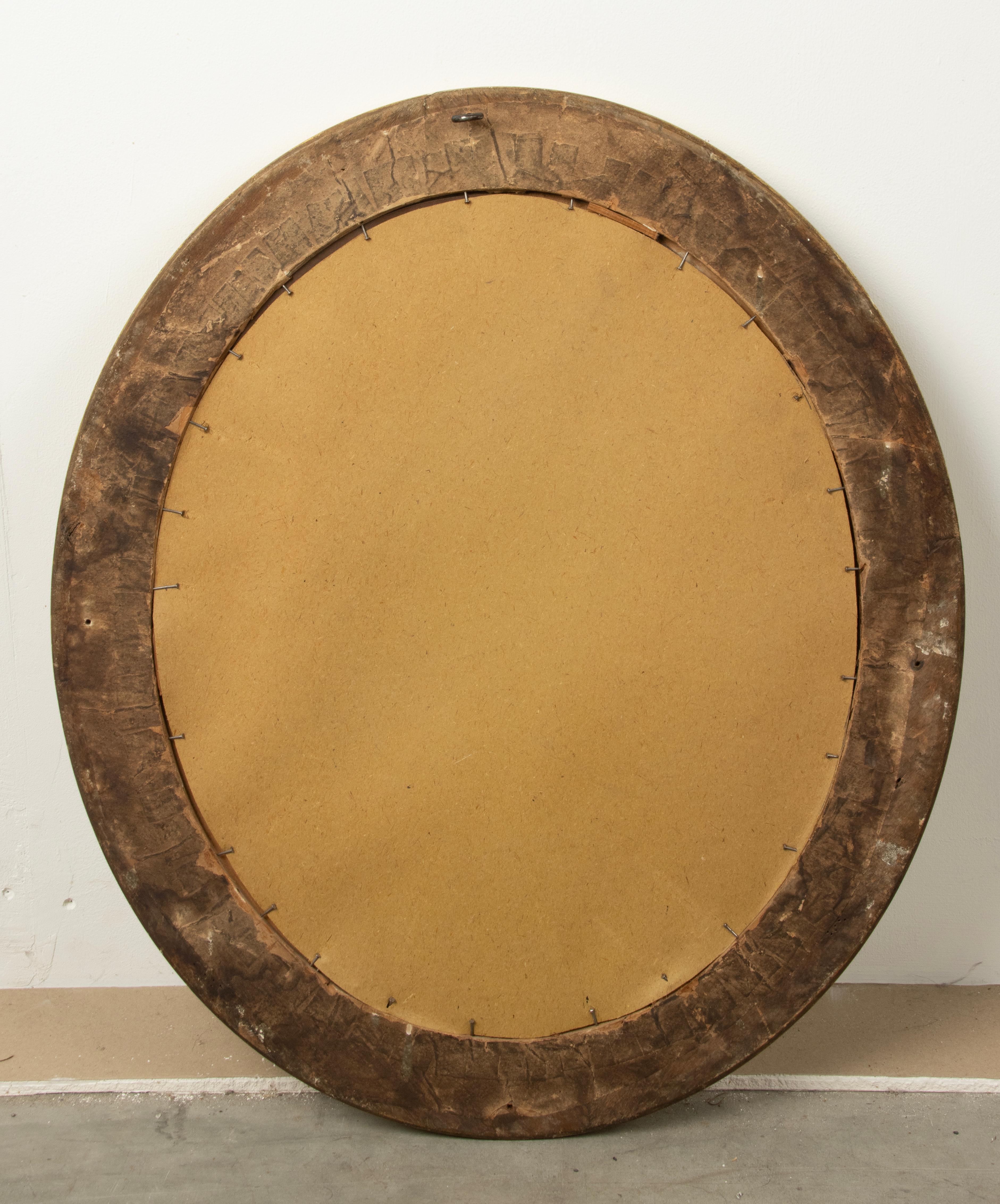 Late 19th Century Oval Mirror - Gold Leaf Gilt - Louis Philippe 12