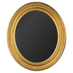 Late 19th Century Oval Mirror - Gold Leaf Gilt - Louis Philippe