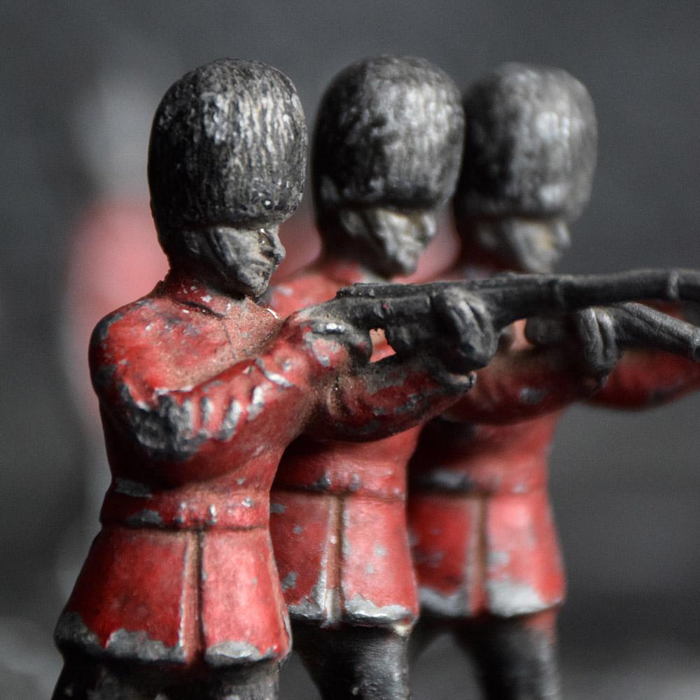 Hand-Crafted Late 19th Century over Sized English Lead Toy Soldiers