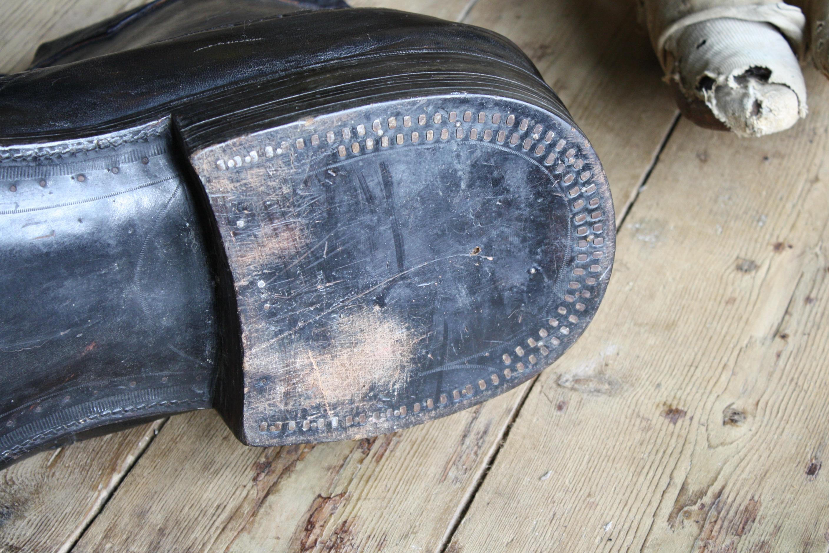Late 19th Century Oversized Huge Folk Art Full Leather Trade Show Balmoral Boot 9