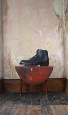 Late 19th Century Oversized Huge Folk Art Full Leather Trade Show Balmoral Boot