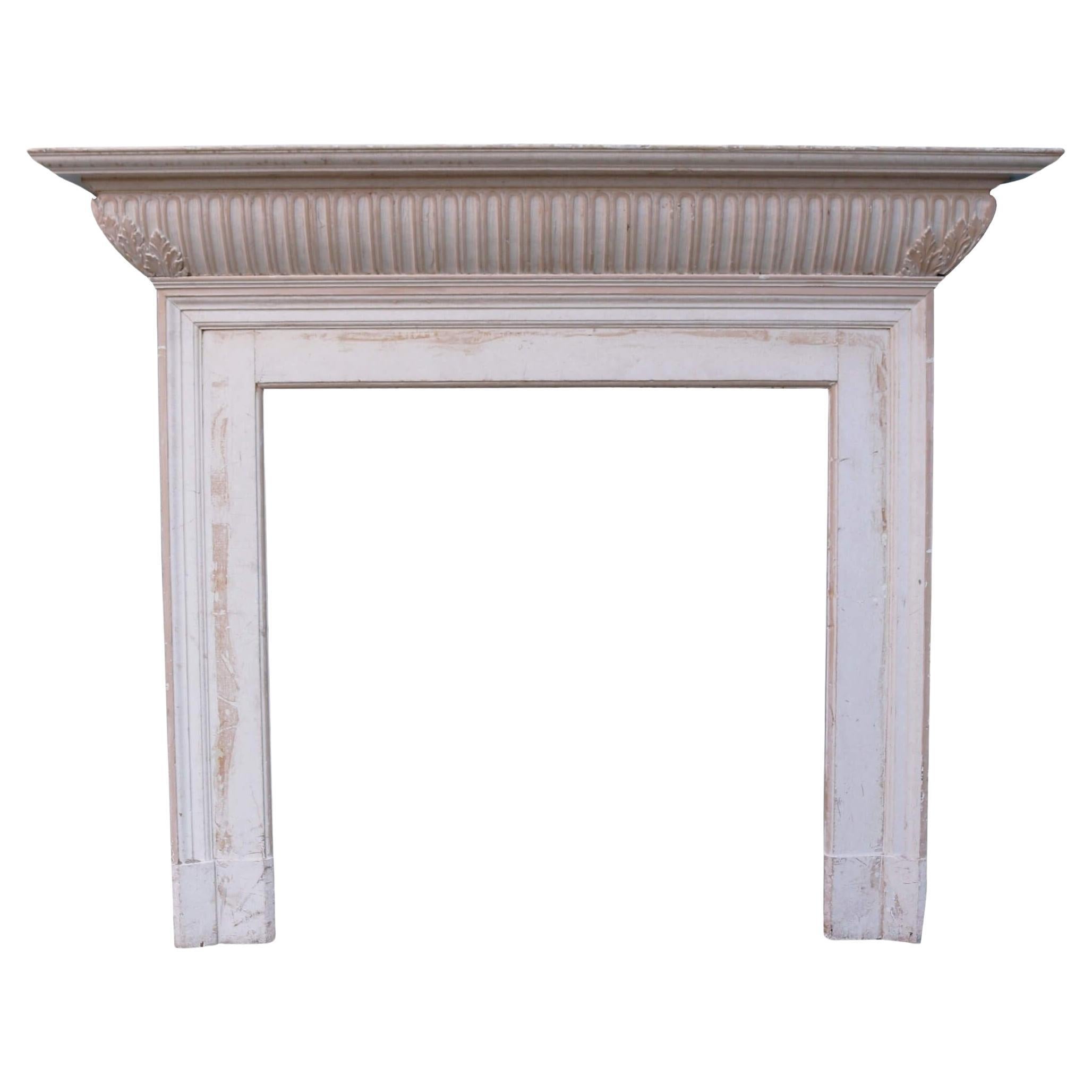 Late 19th Century Painted Antique Fire Mantel