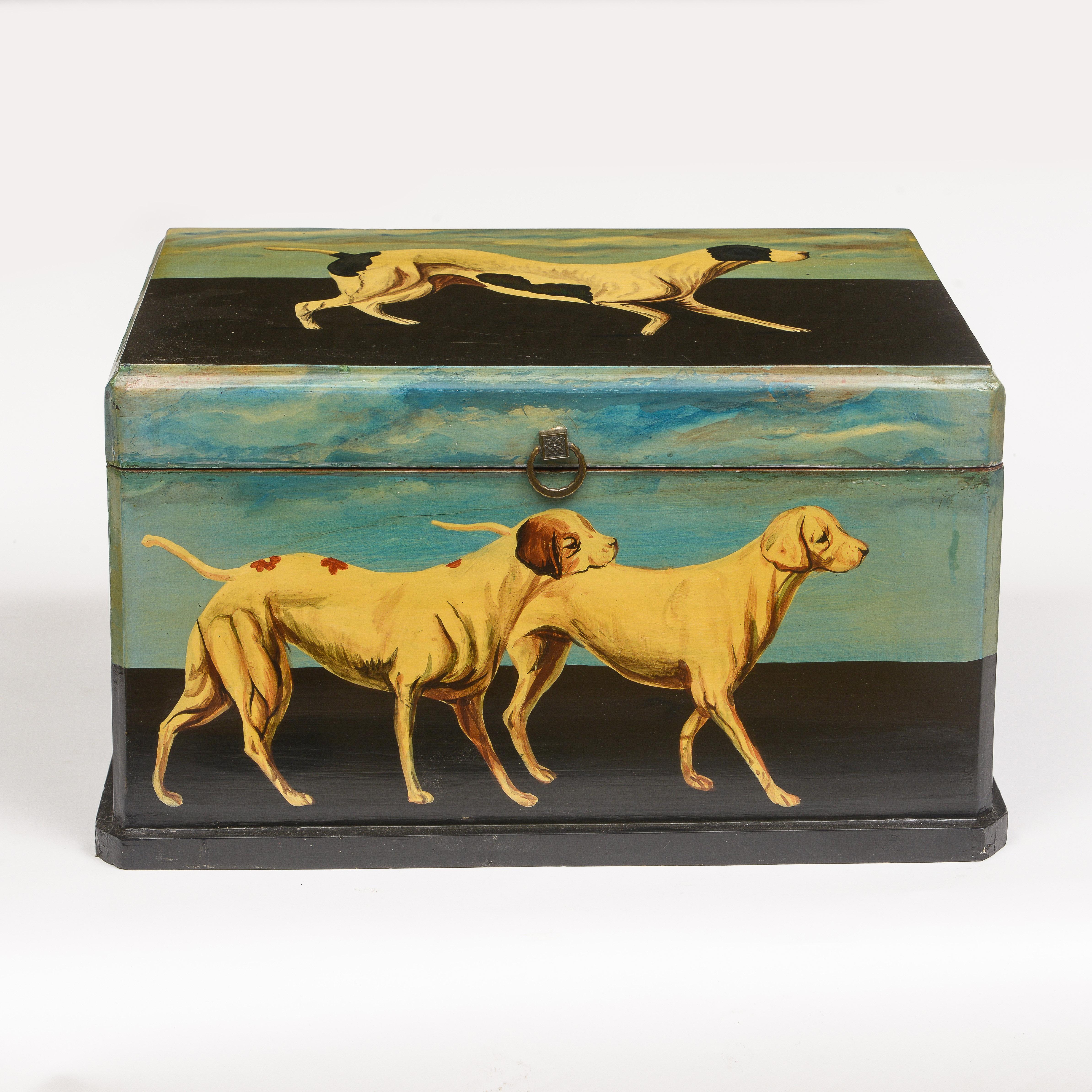Beautifully dog painted box
Lined with gingham fabric
Perfect for storage of dog accessories.