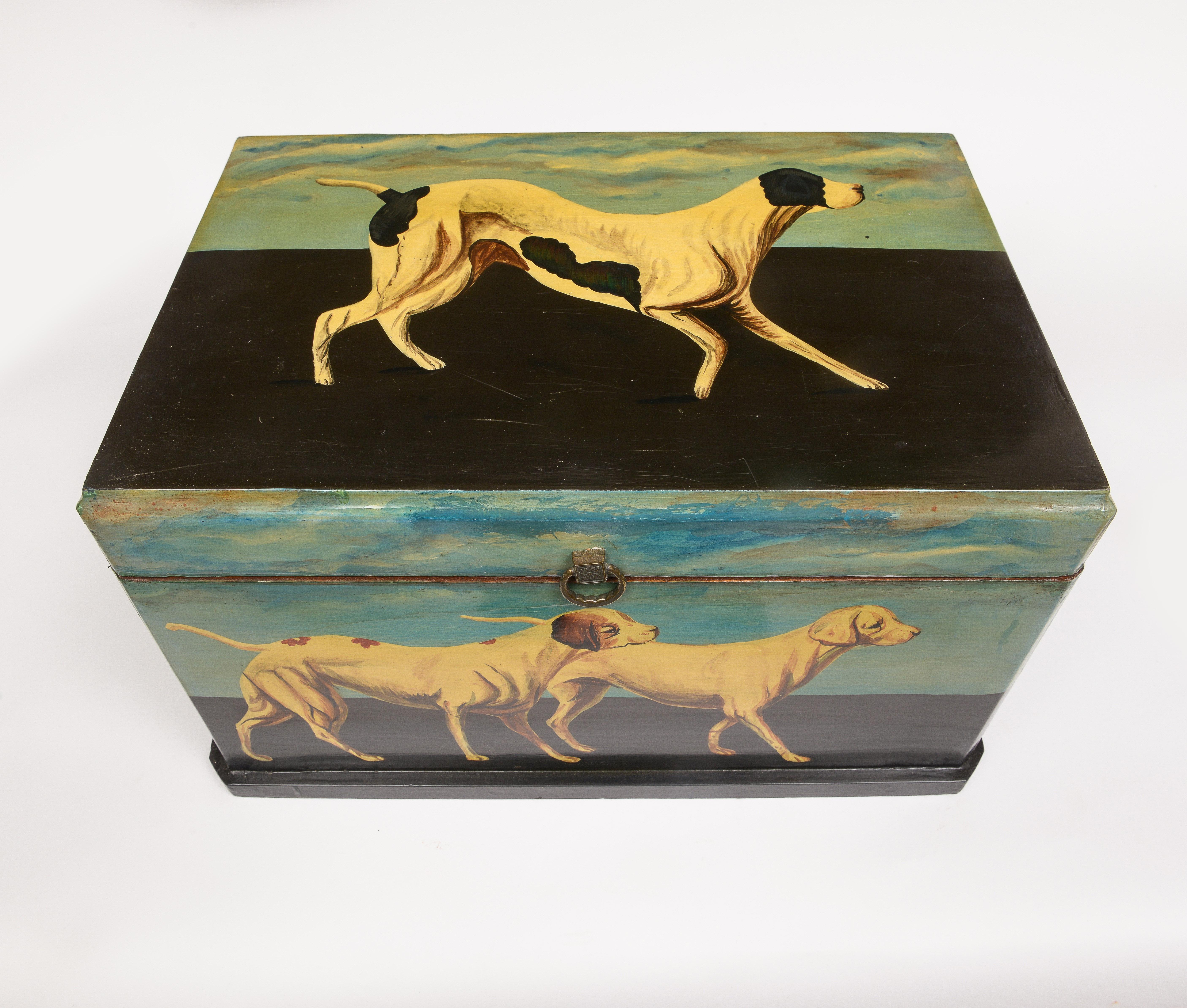 Late 19th Century Painted Box In Excellent Condition For Sale In Brooklyn, NY