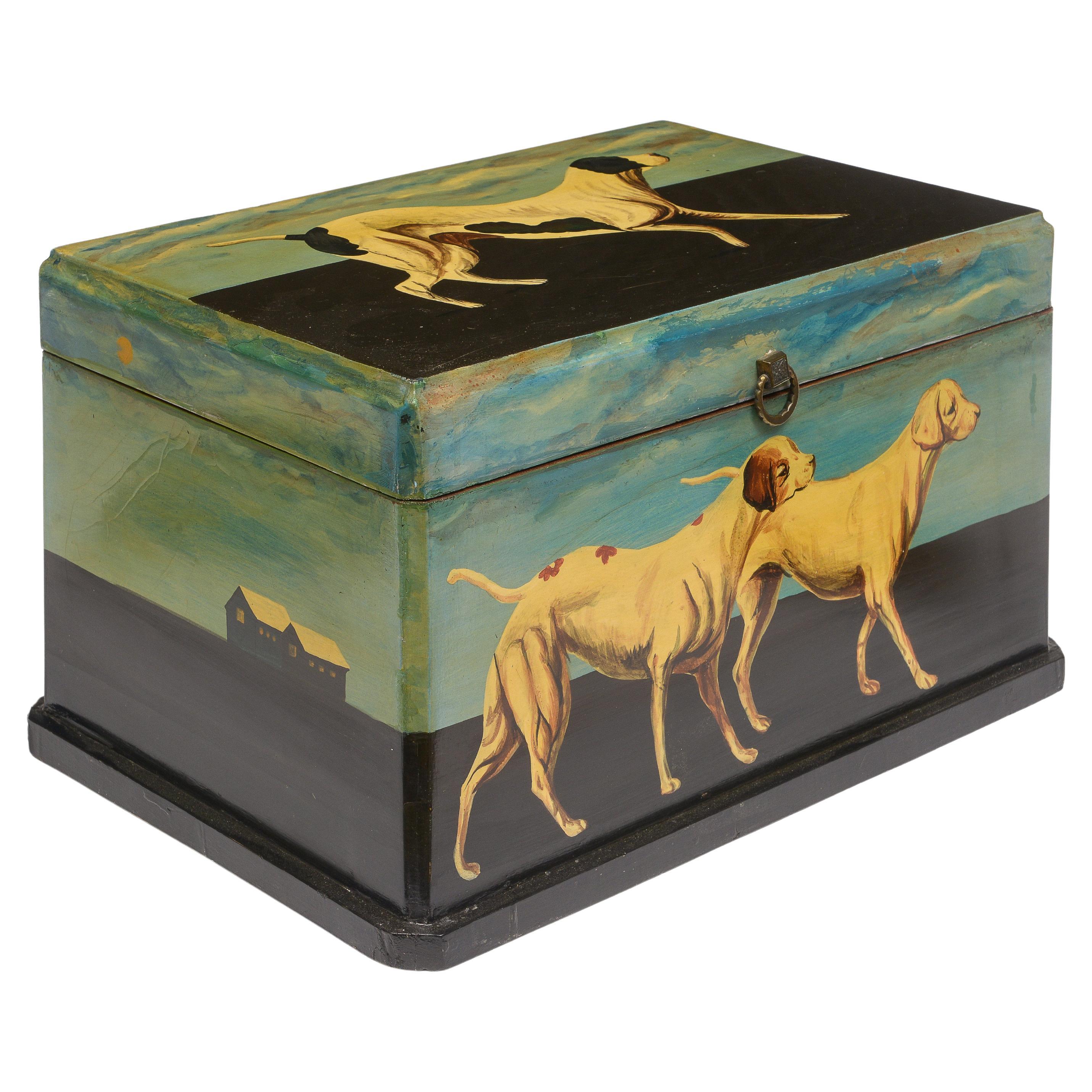 Late 19th Century Painted Box For Sale