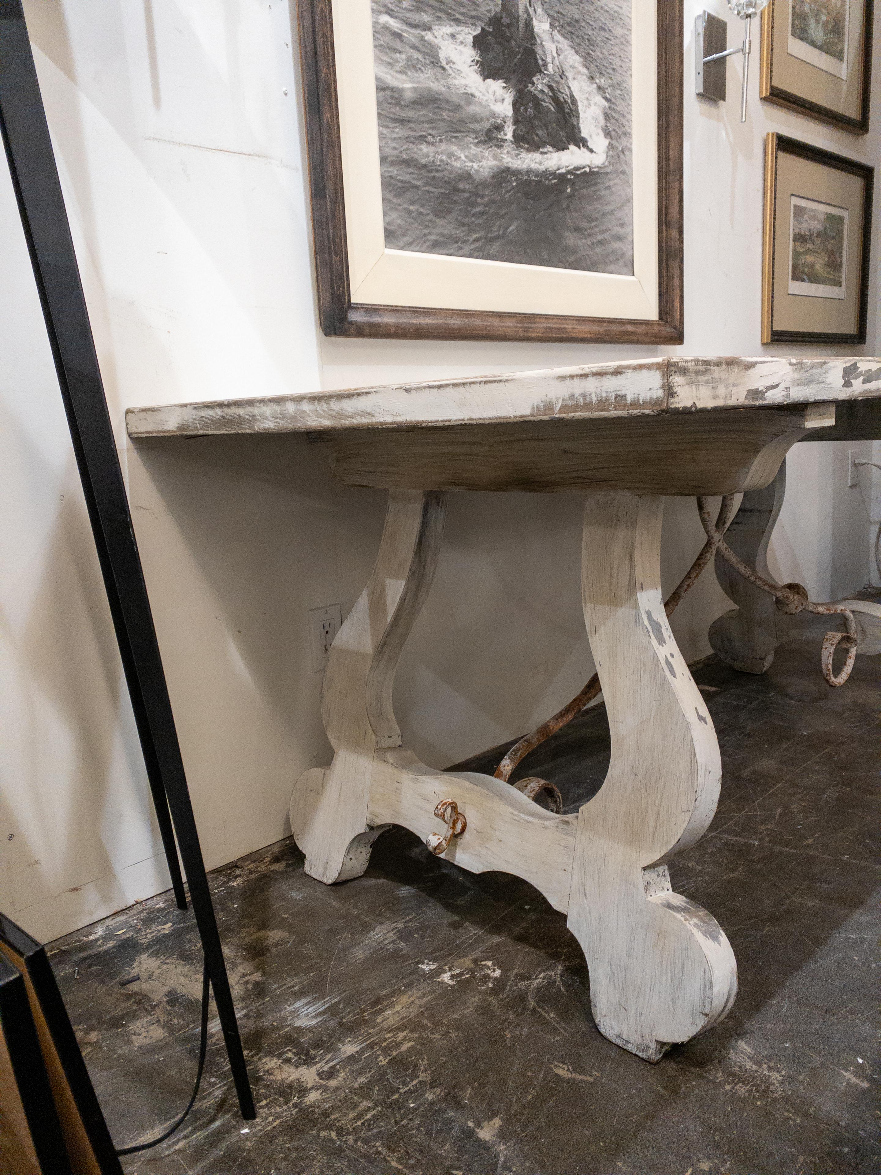 Late 19th Century Painted Dining Table For Sale 4