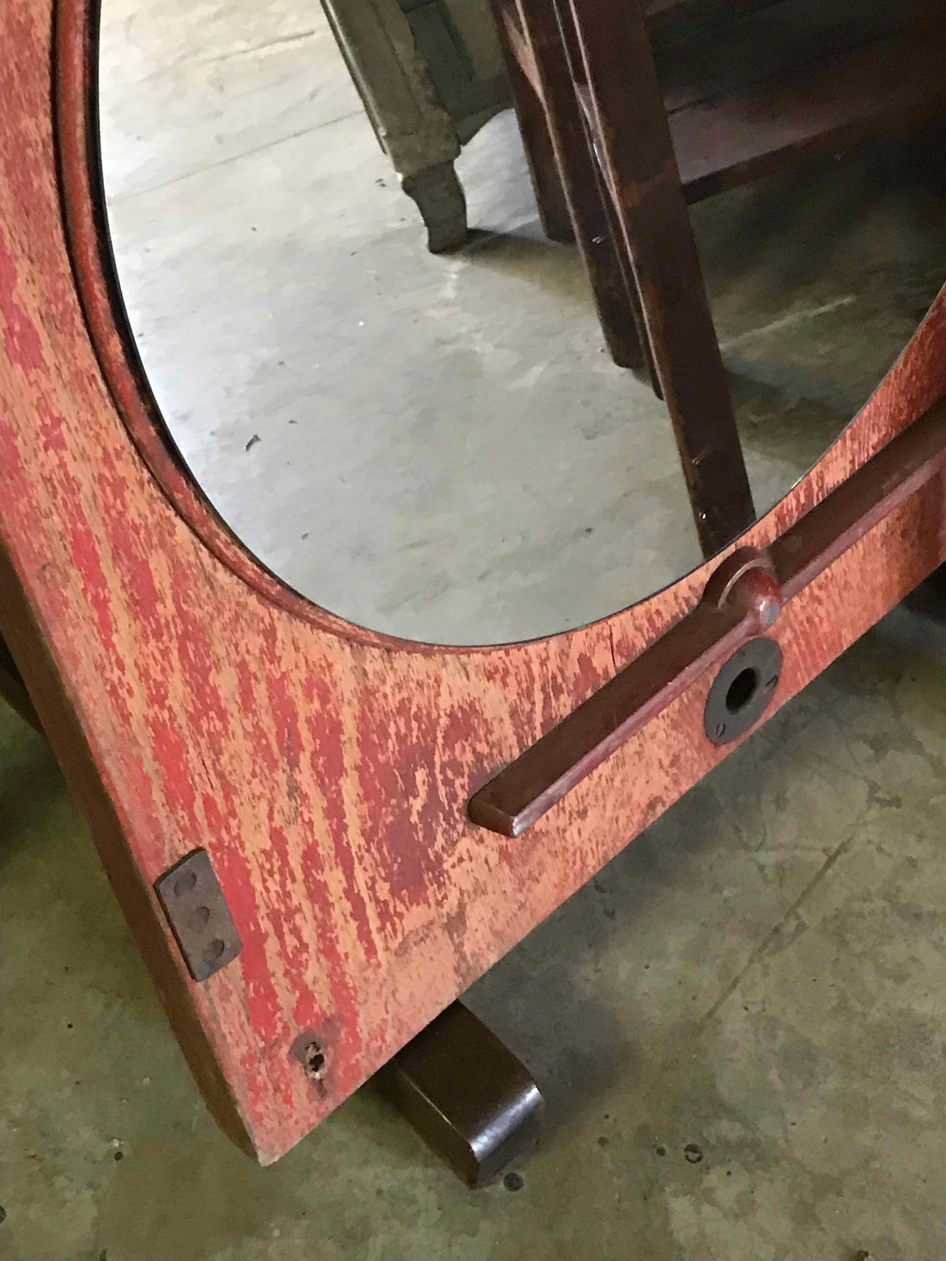 Late 19th Century Painted French Mirror In Good Condition In Los Angeles, CA