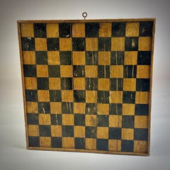 Tablero de juegos pintado de finales del siglo XIX