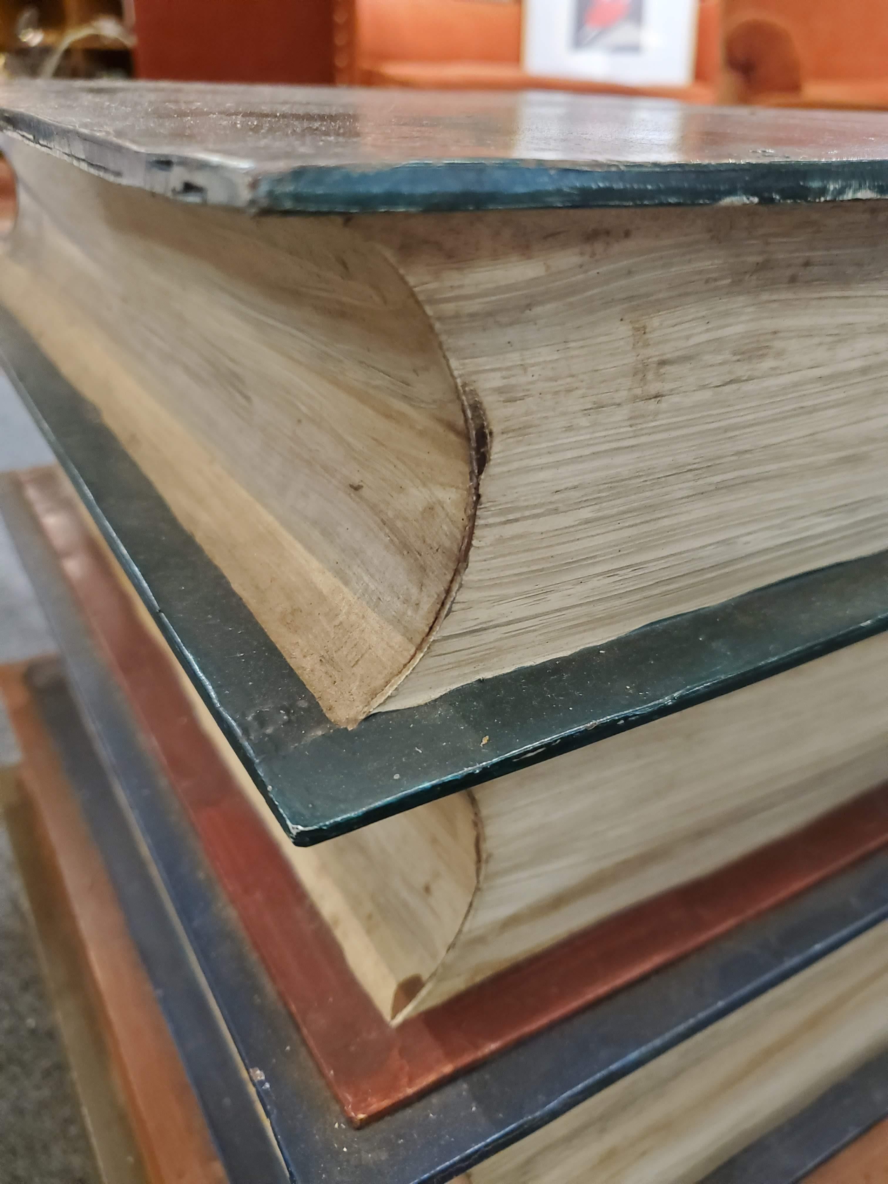Late 19th Century Painted Metal Table in Book Stack Form 2