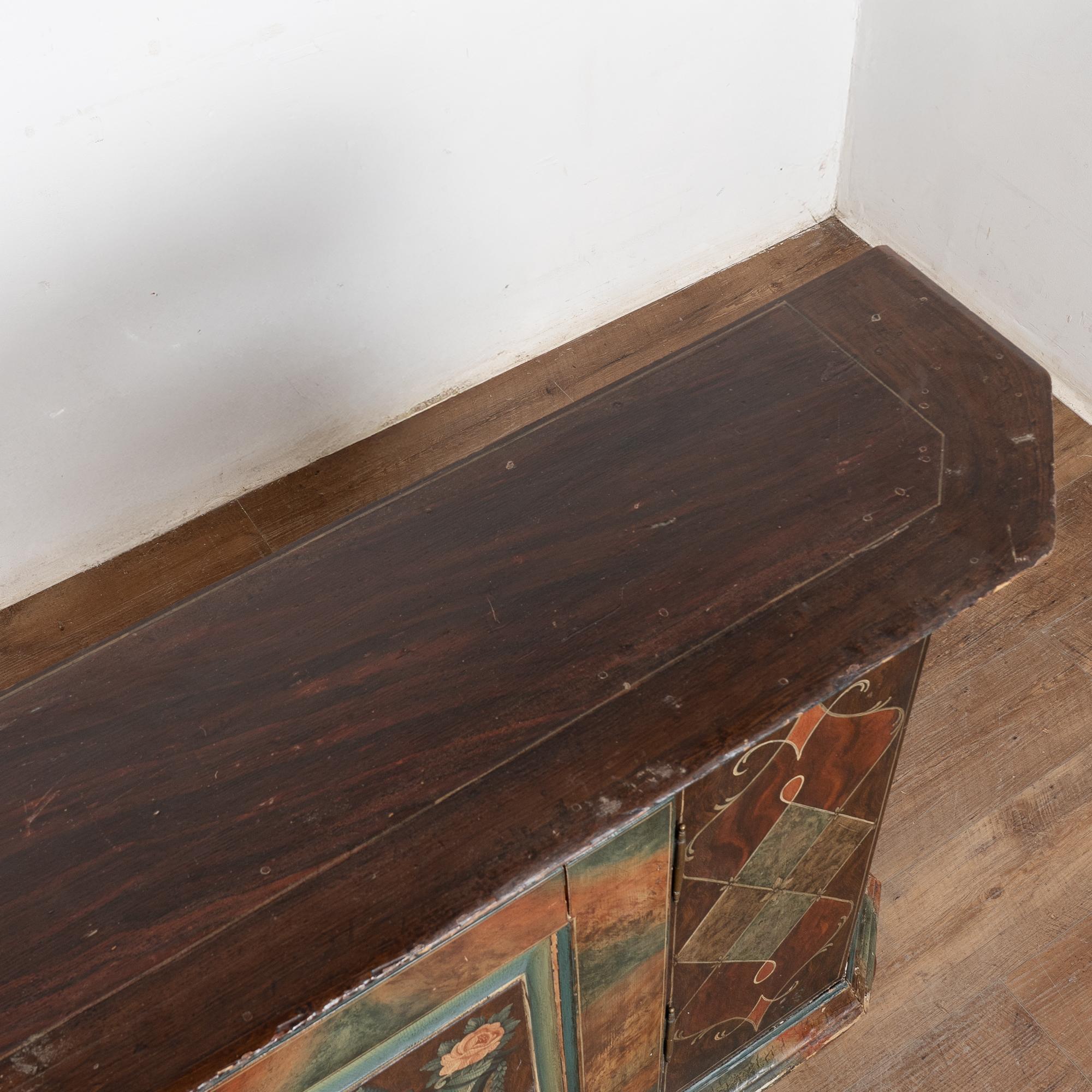 Late 19th Century Painted Narrow Console Sideboard For Sale 5