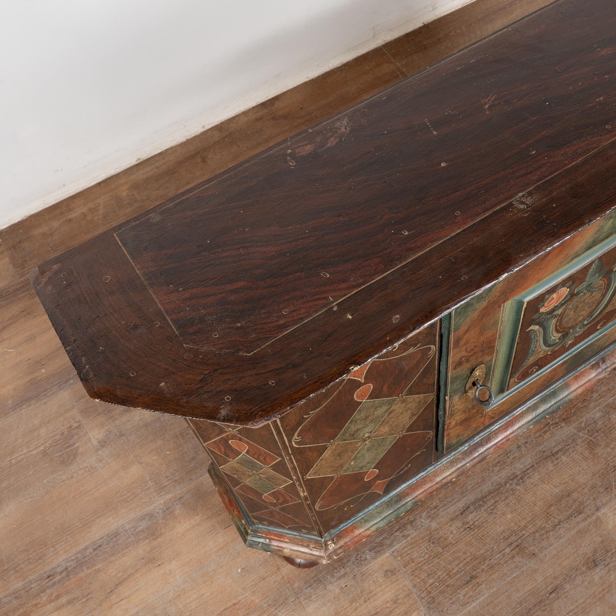 Late 19th Century Painted Narrow Console Sideboard For Sale 6