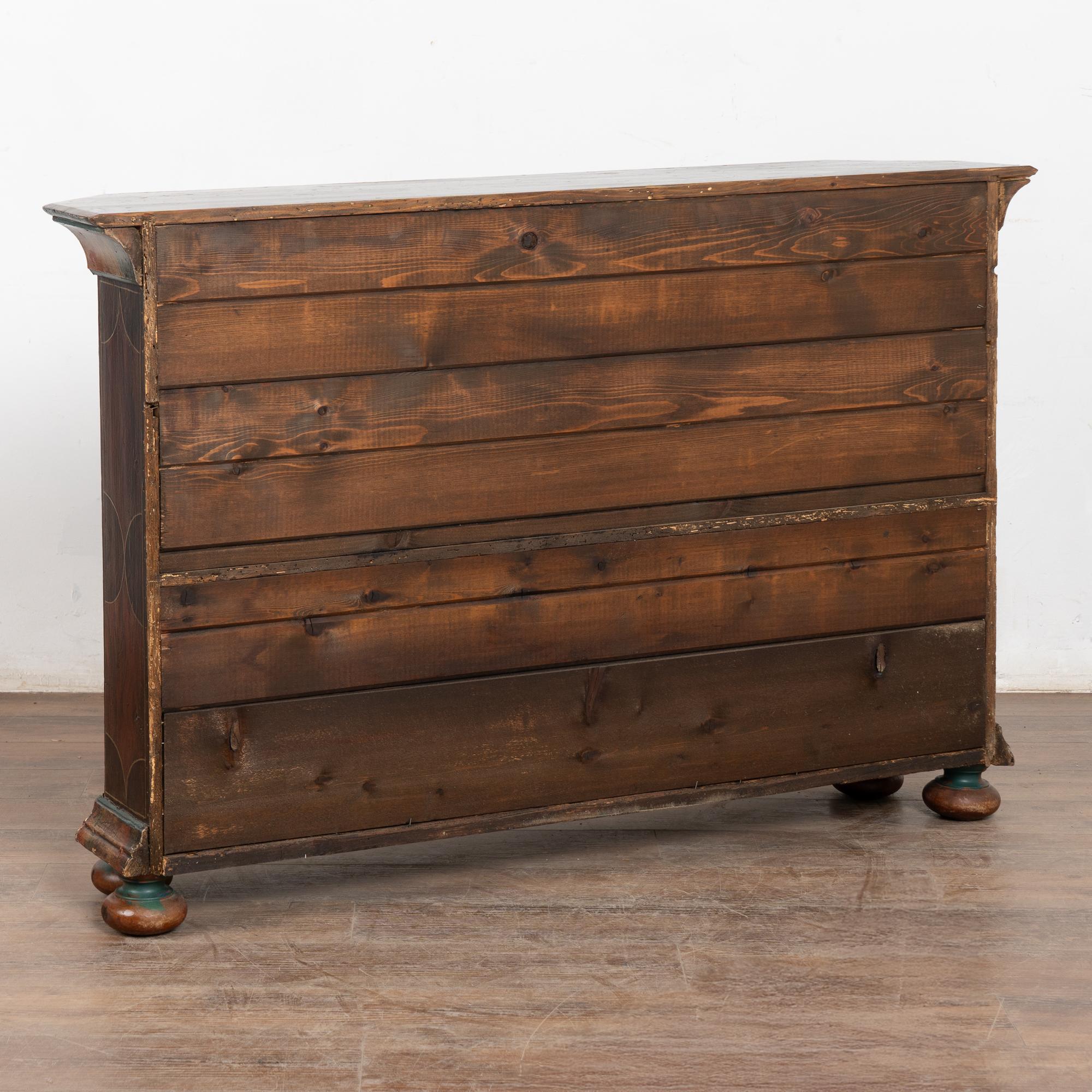 Late 19th Century Painted Narrow Console Sideboard For Sale 8