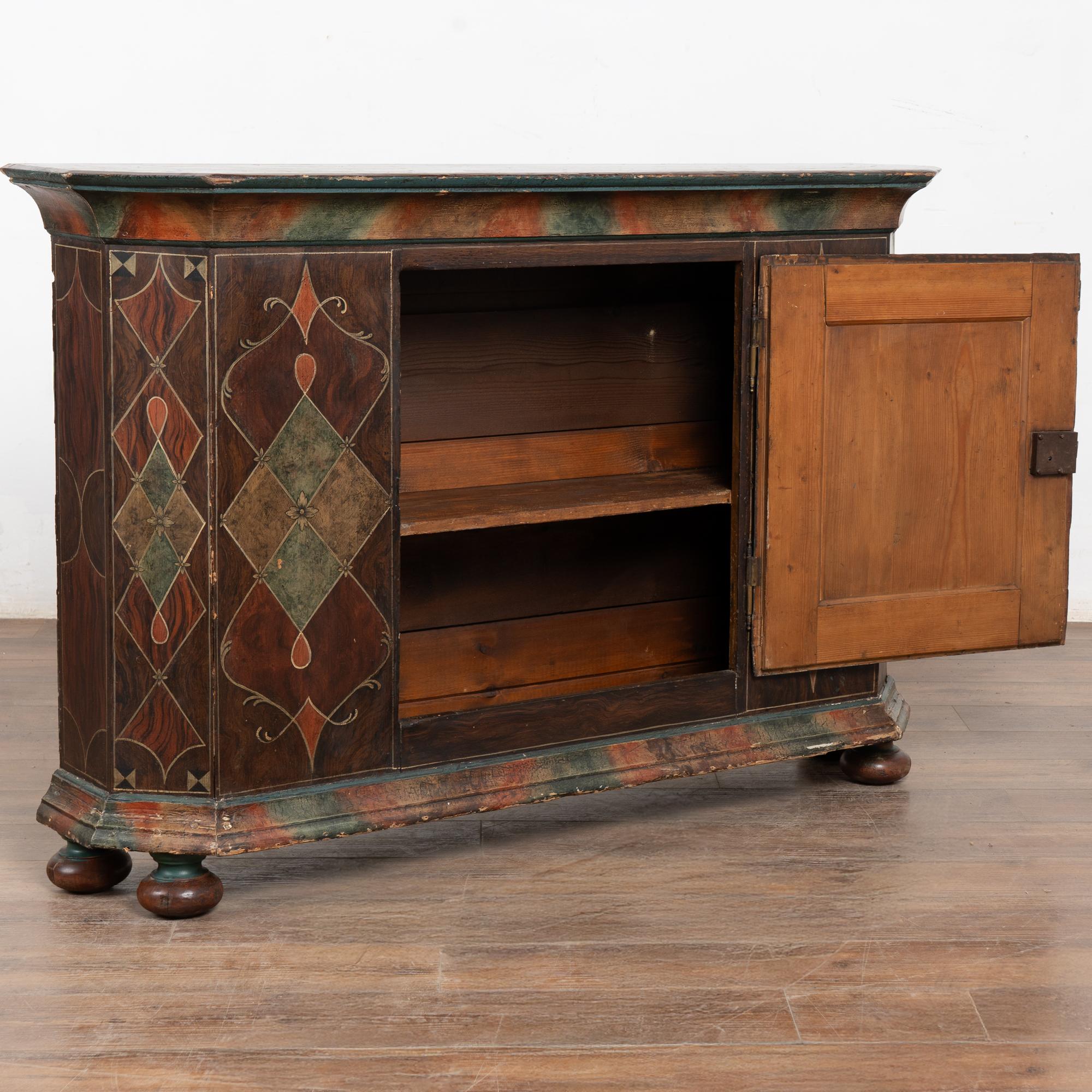 Belle Époque Late 19th Century Painted Narrow Console Sideboard For Sale