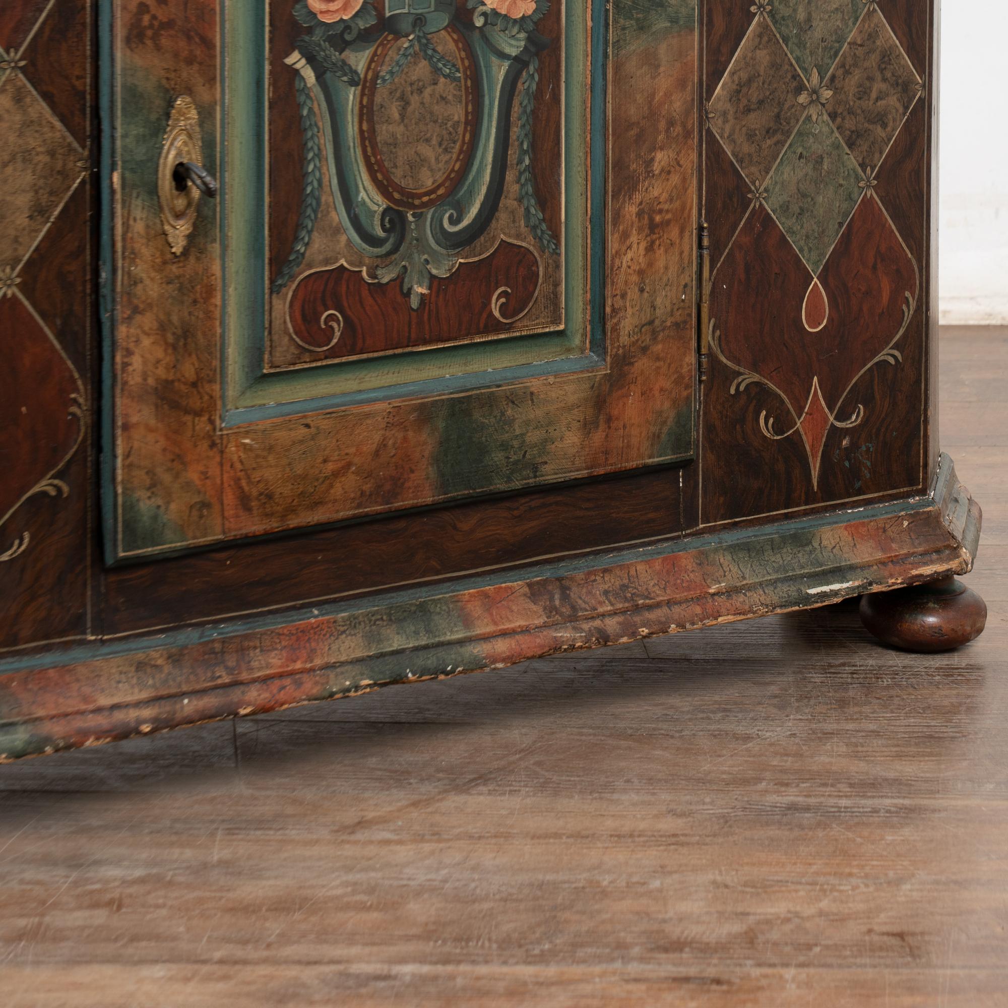 Late 19th Century Painted Narrow Console Sideboard For Sale 1