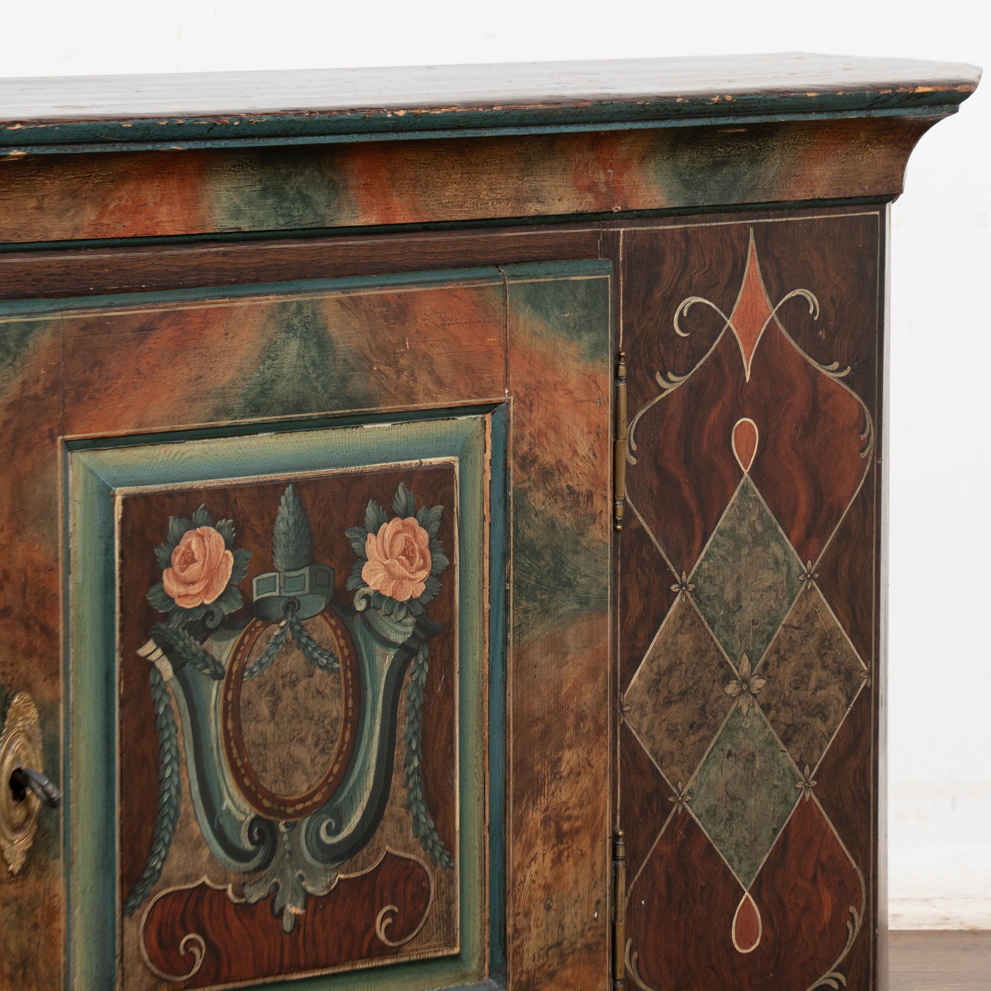 Late 19th Century Painted Narrow Console Sideboard For Sale 2
